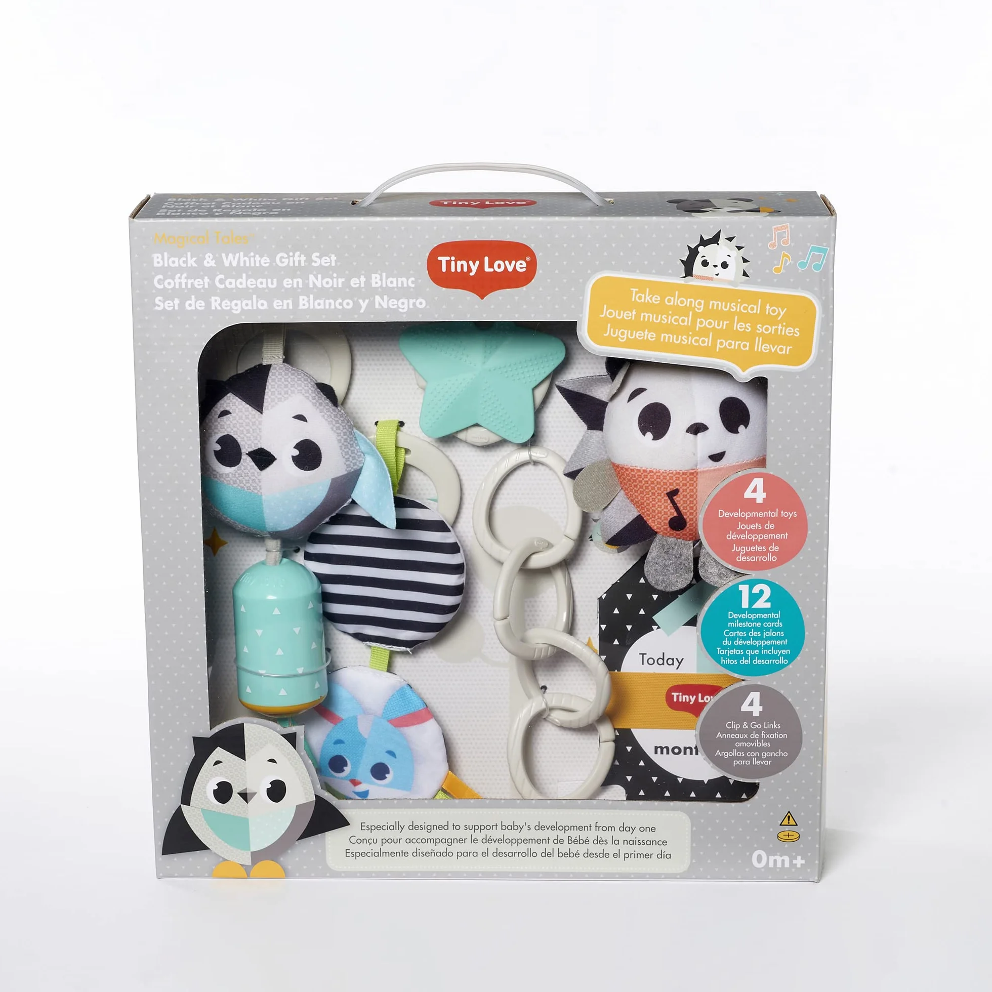 Tiny Love Magical Tales Set Giocattoli Educativi 4 Pezzi 0+ Sonaglio Massaggiagengive Pupazzo