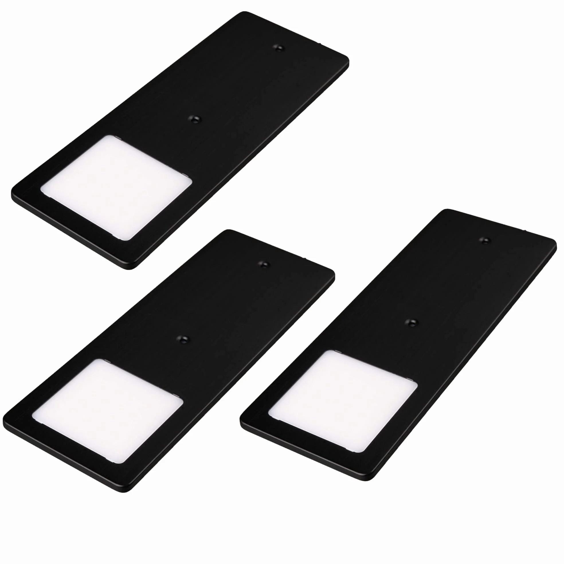 kalb | LED sottopensile nero 5W- luce da cucina molto piatta faretto da incasso faretto da incasso, selezione:Set di 3 unità di colore bianco caldo