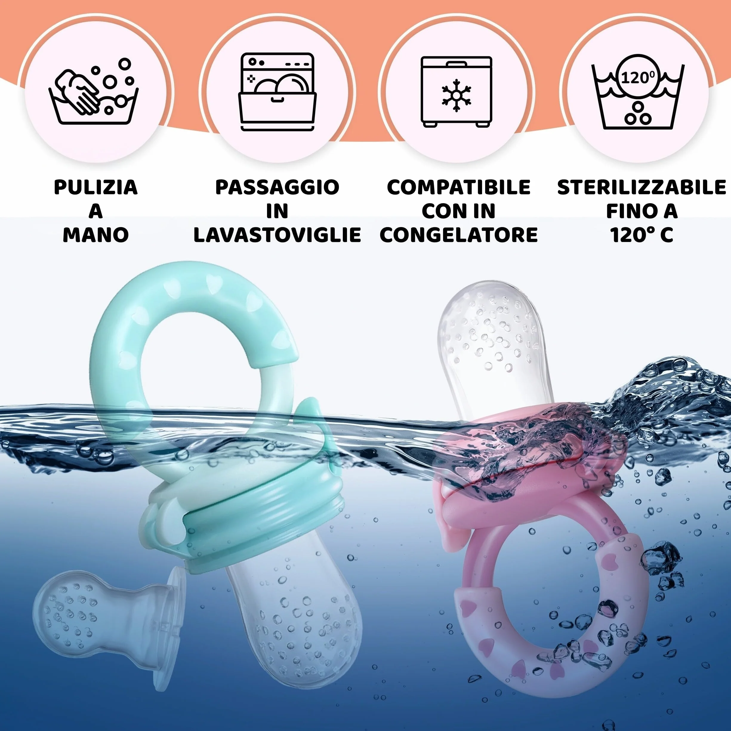 Tettarella Evolutivo in Silicone Senza BPA per Neonati 4-24 Mesi Rosa