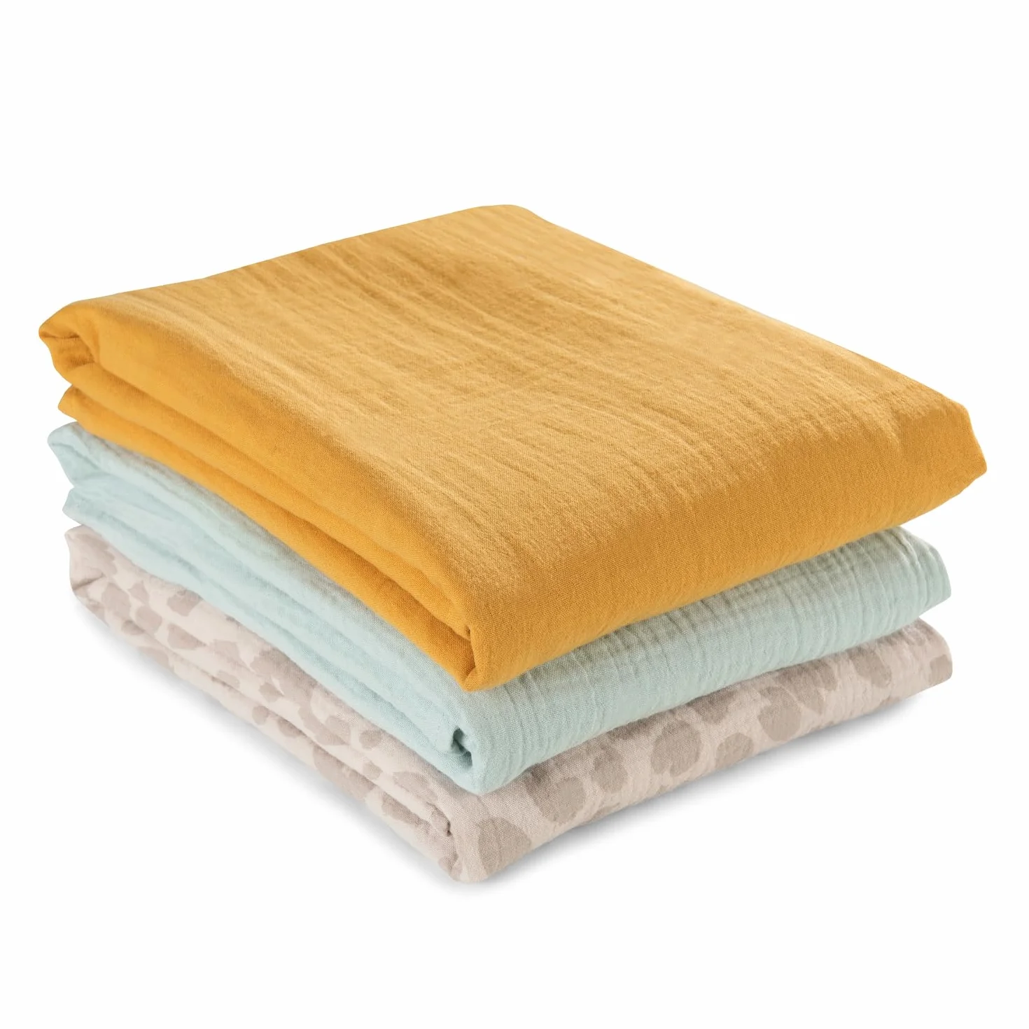 Hauck Cuddle N Clean Set 3 Pezzi Mussole Neonato 80 x 80 cm 100% Cotone Traspirante
