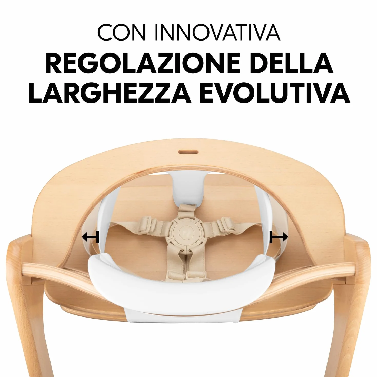 Hauck Highchair Baby Seat White Riduttore di Seduta per Seggioloni Alpha+ Beta+ Arketa 6-24 Mesi Schienale Ergonomico Larghezza Regolabile Plastica Resistente