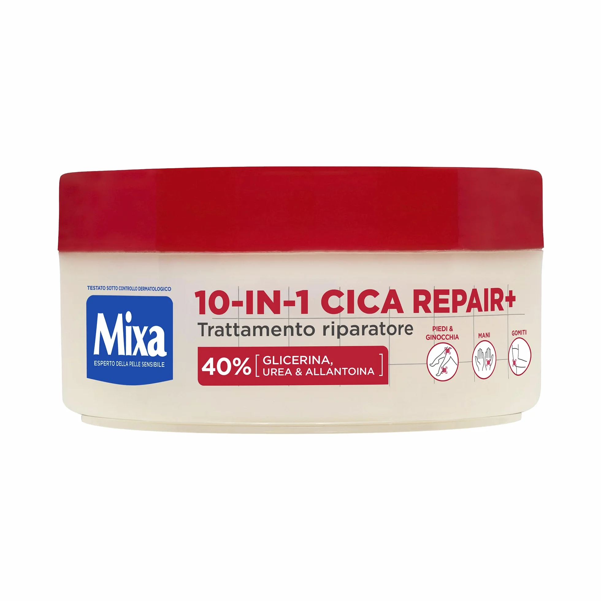 Mixa Trattamento Riparatore 10-in-1 Cica Repair+ 150 ml Idratazione Intensa Glicerina Urea Allantoina
