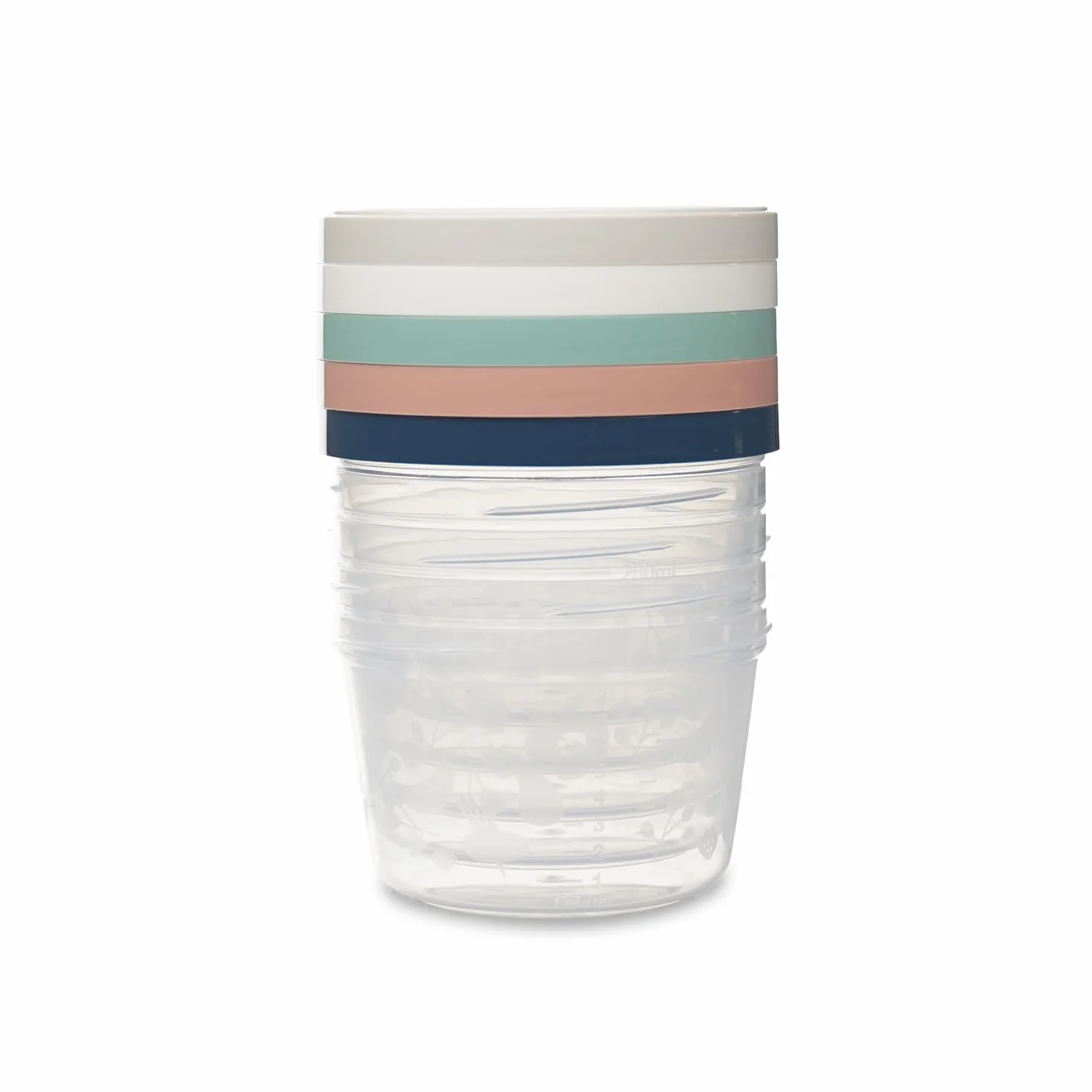 THERMOBABY Set 5 contenitori neonati 250 ml microonde congelatore lavastoviglie impilabili graduazione