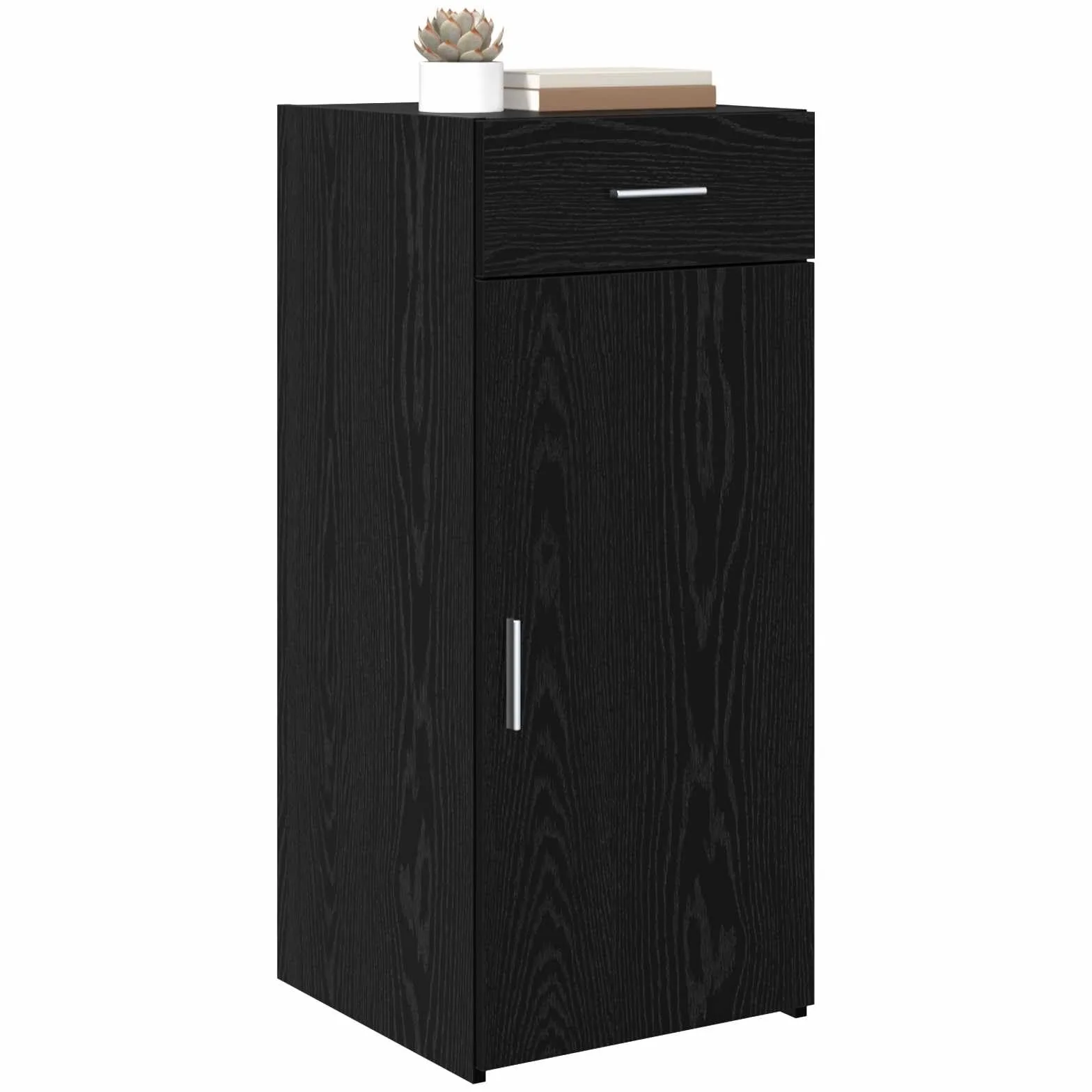vidaXL Armadio Rovere Nero 40x42,5x93 cm Legno ingegnerizzato Rettangolare Moderno