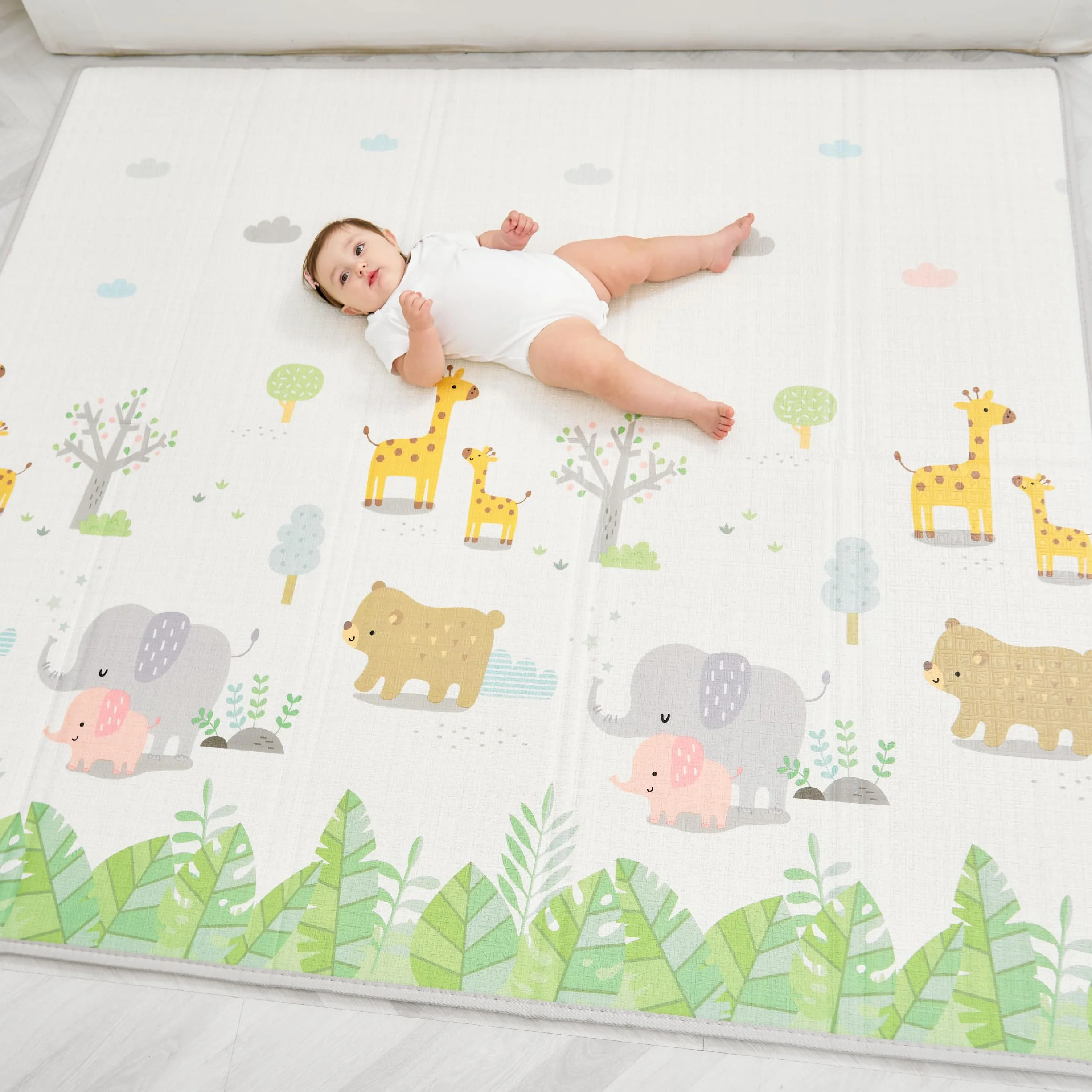Mat Play Mat Pieghevole 180x200x1.5cm Neonato Montessori Reversibile Impermeabile