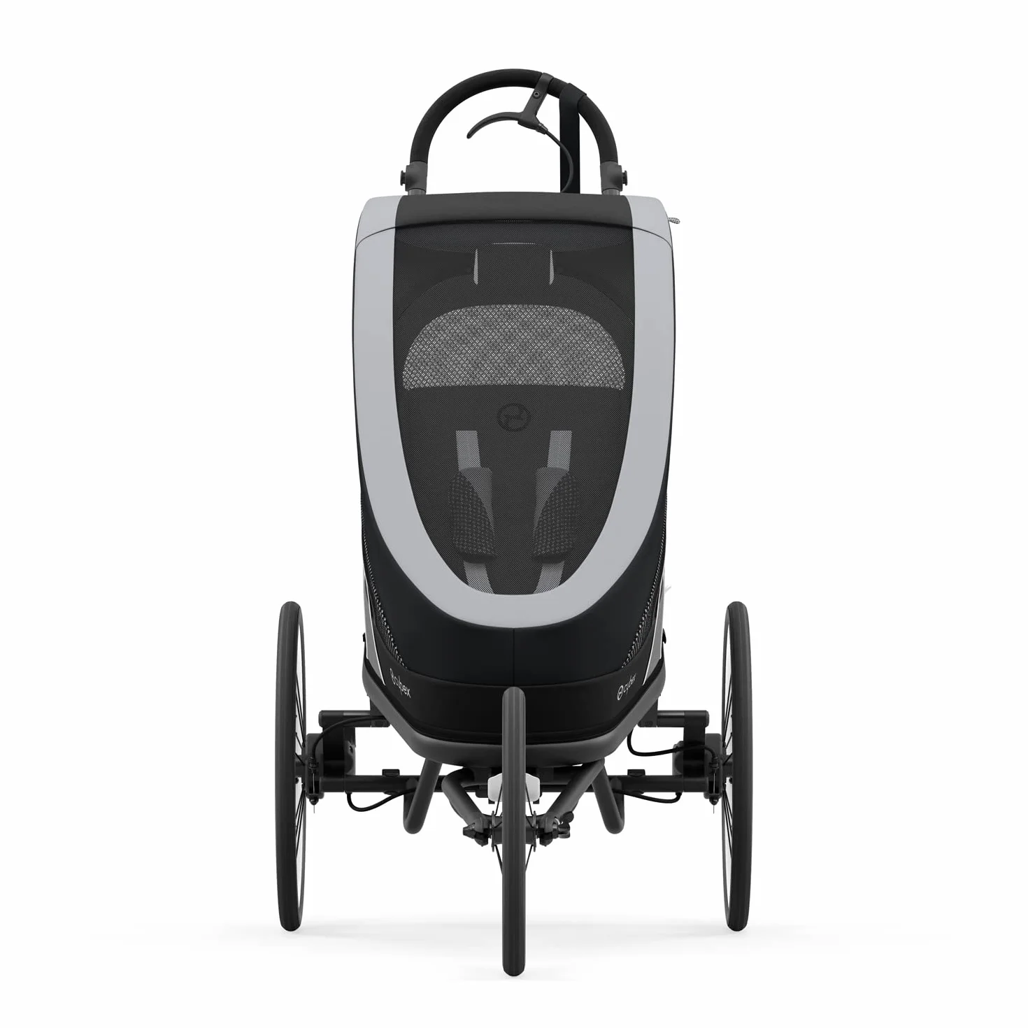 Cybex Rimorchio Multisport ZENO Passeggino sportivo 4-in-1 Black/All Black, da 6 mesi a 4 anni, max 111 cm 22 kg