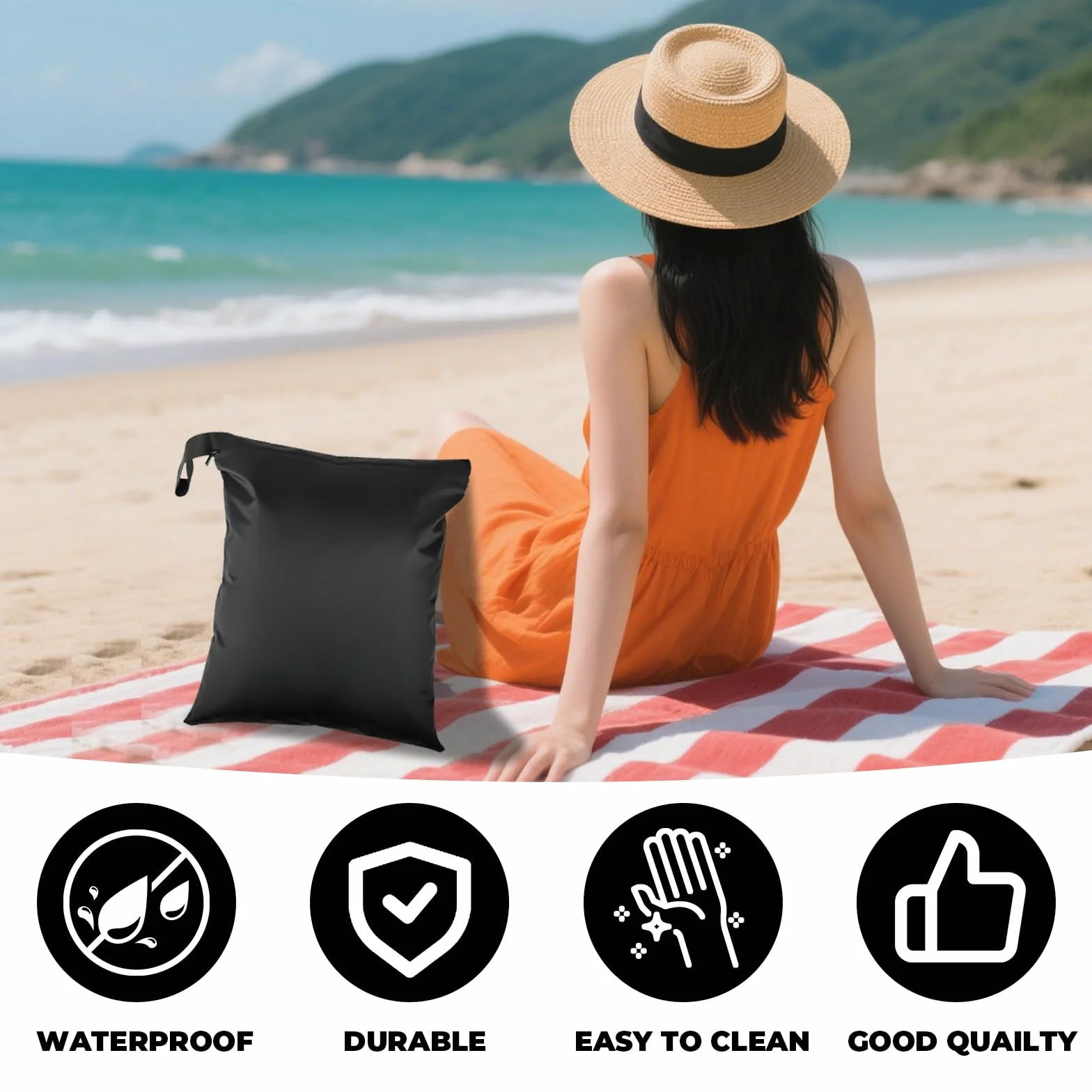 Sacchetti Impermeabili Wet Bag Costumi Bagno, 3 Pezzi, Chiusura Ermetica, Lavabile Riutilizzabile