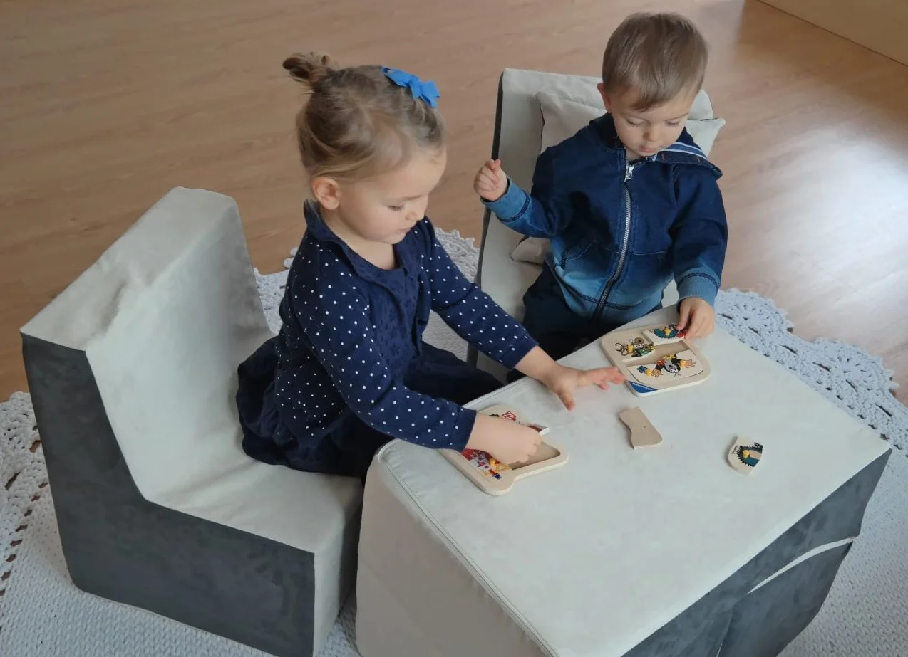Velinda Set Completo Mobili Bambino Poltroncina Divanetto Poltrona Relax Verde