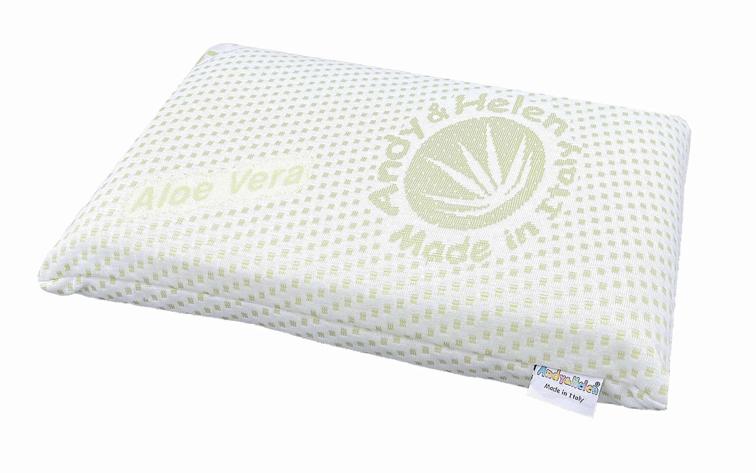 ANDY & HELEN Cuscino Culla Antisoffoco Aloe Vera 31x21x3 cm