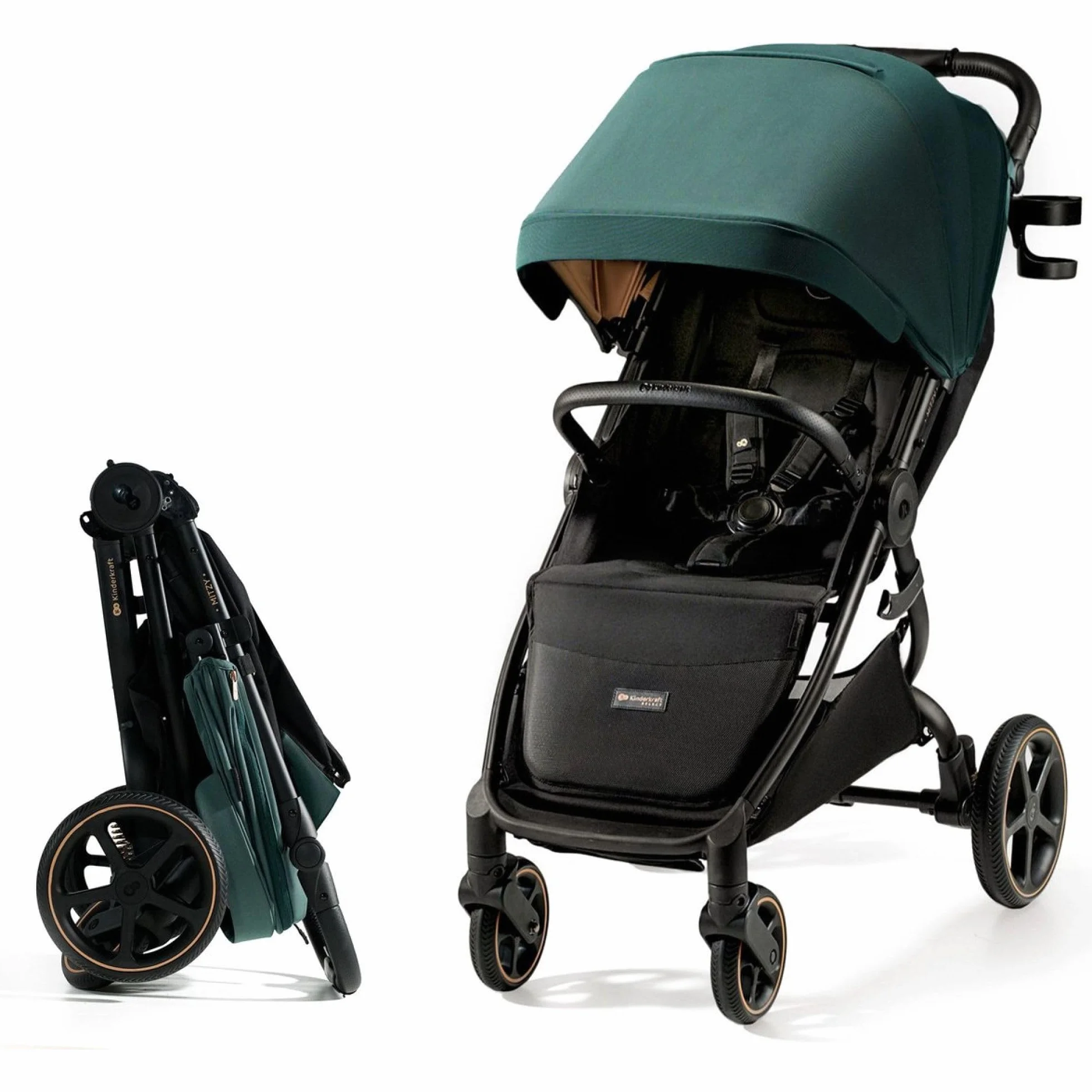 Kinderkraft MITZY Buggy Passeggino Reclinabile fino a 22 kg Leggero Pieghevole Verde