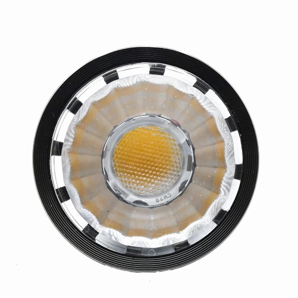 Fengyan Lighting, Confezione da 10, faretti LED COB lampadina dimmerabile GU10 5W AC220V 50MM lampada for illuminazione domestica in alluminio for interni(Warm White)