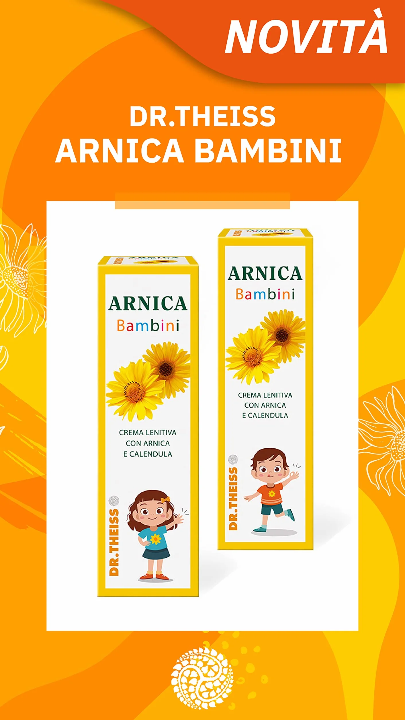 Dr. Theiss Arnica Bambini Crema Corpo Lenitiva 100 ml Pomata con Arnica e Calendula