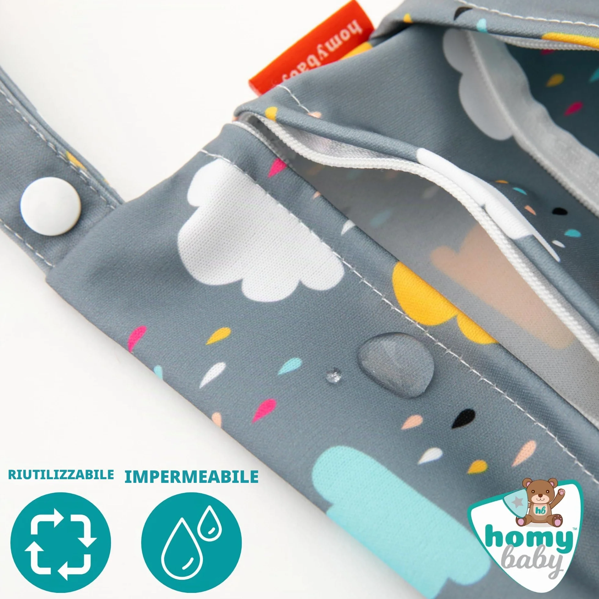 HOMYBABY Wet bag pannolini lavabili impermeabile borsetta ecologica porta costume bagnato