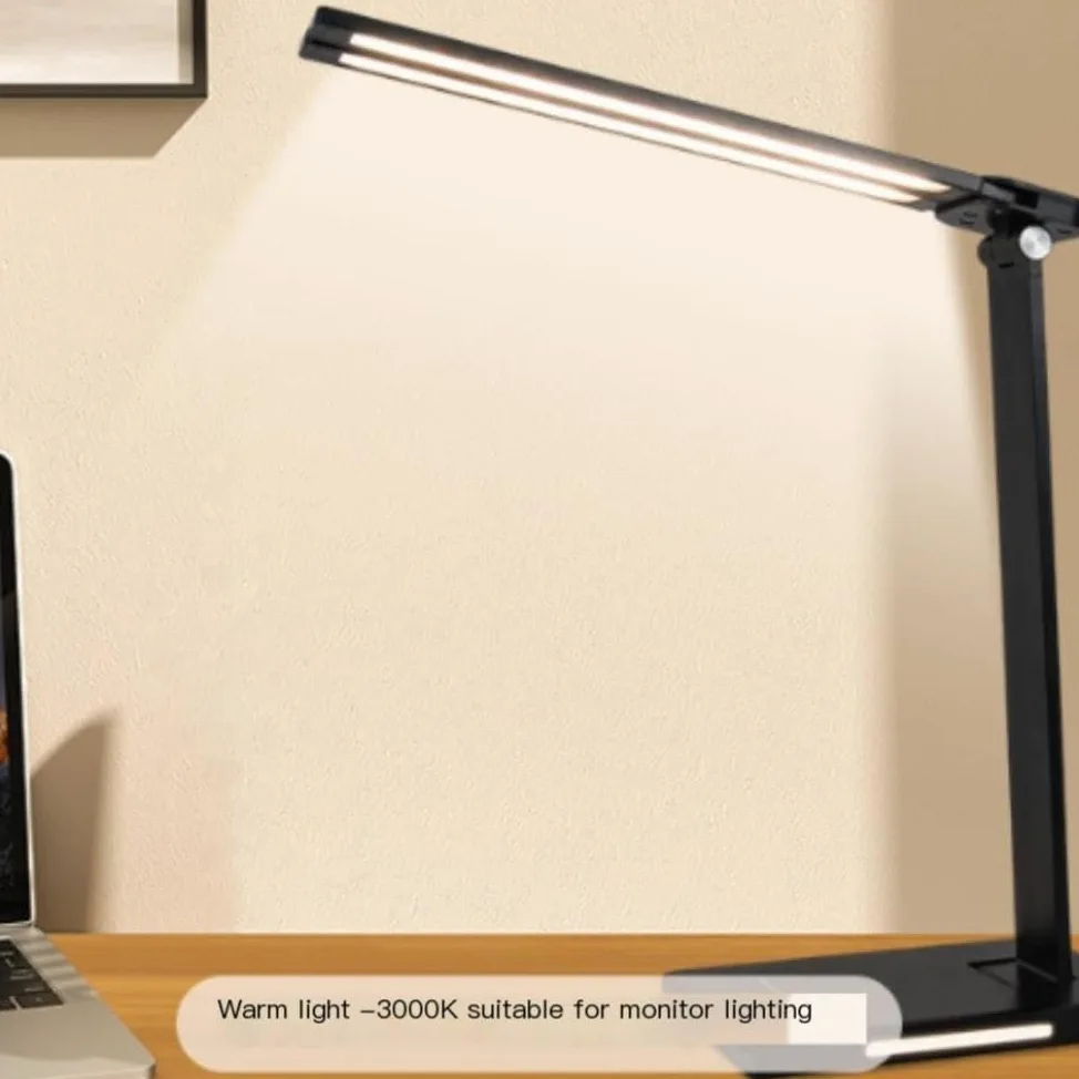 Lampada da scrivania a LED, lampada da lettura for studio da camera | LED, alimentazione USB, controllo touch, dimmerabile, luce da lettura da studio(Black)