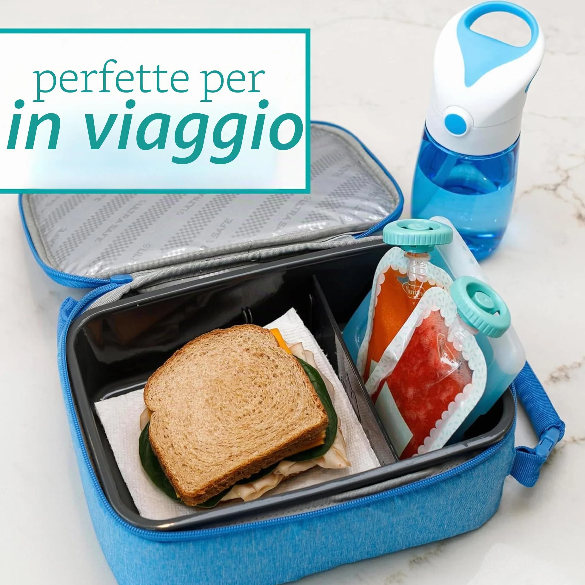 Infantino Squeeze Station Stazione Riempimento Buste Purea Neonati Lavabile Lavastoviglie Senza BPA