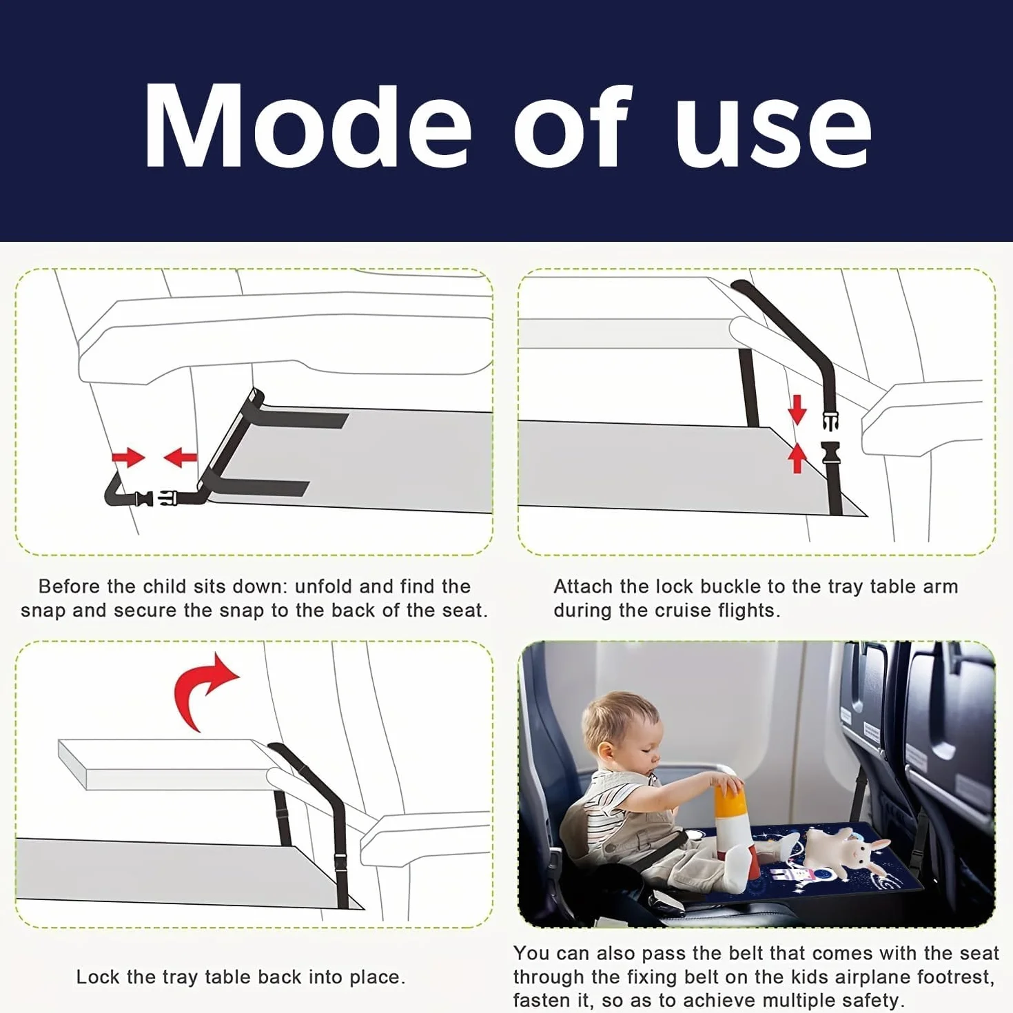 Poggiapiedi per Bambini da Viaggio per Aereo e Letto Portatile Amaca Comfort in Volo