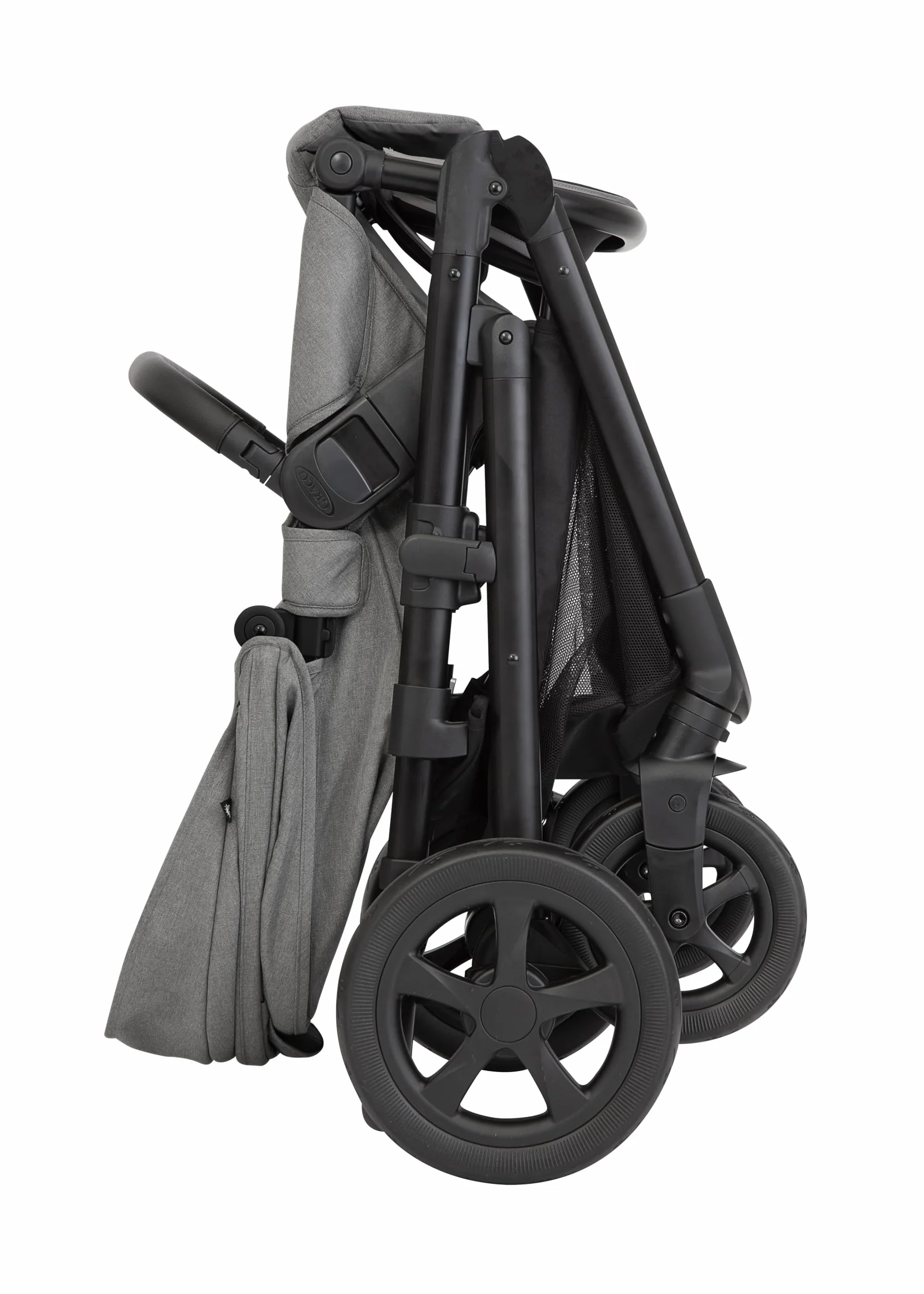 Graco Near2Me DLX Trio Passeggino, Seggiolino Auto Neonato, Navicella Ash