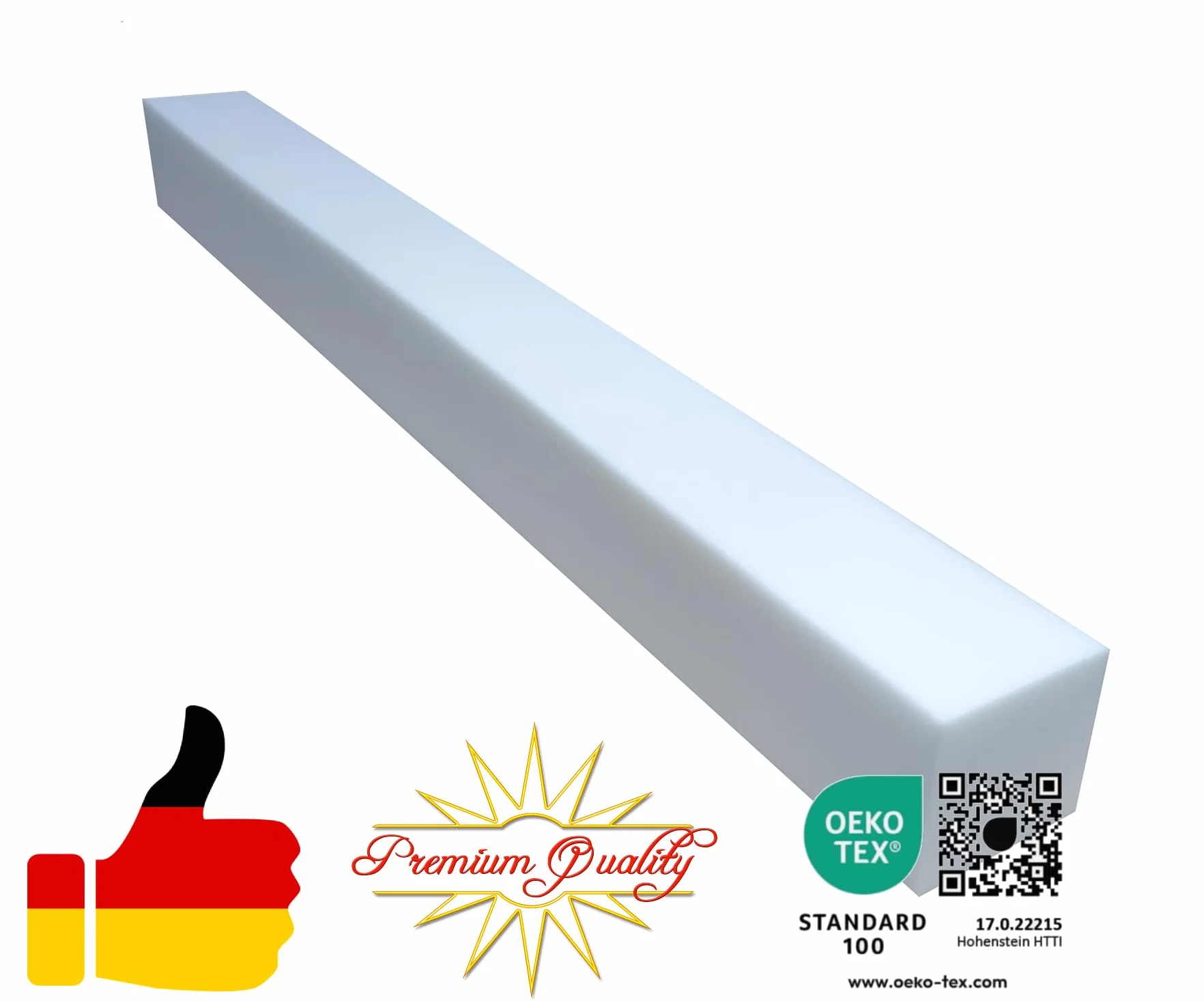 All4All Estensione Materasso in Schiuma 200 cm D 25/44-15x20 cm Riempitore Spazio Letto