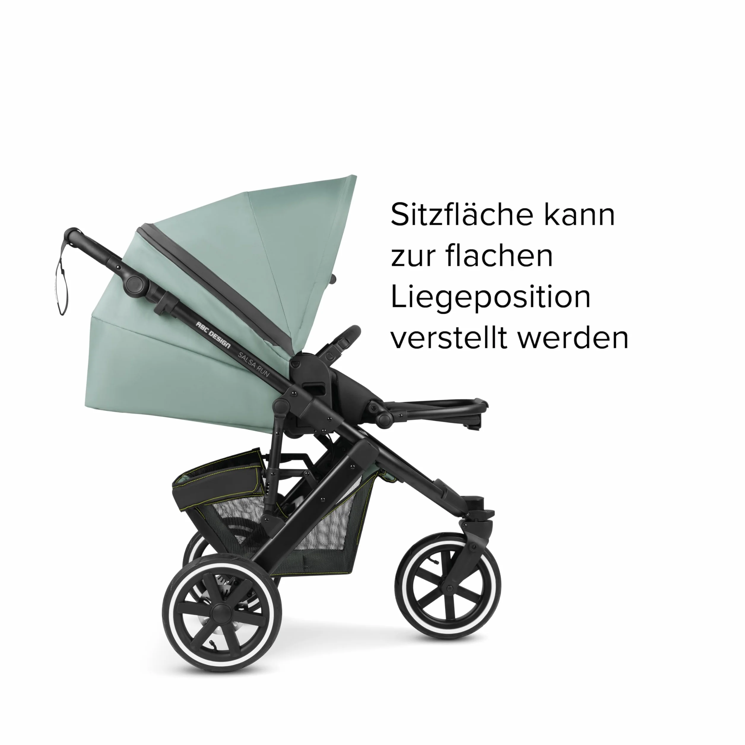 ABC Design Passeggino Sportivo Salsa Run Buggy 3-Kołowy Jogging Verde Acqua