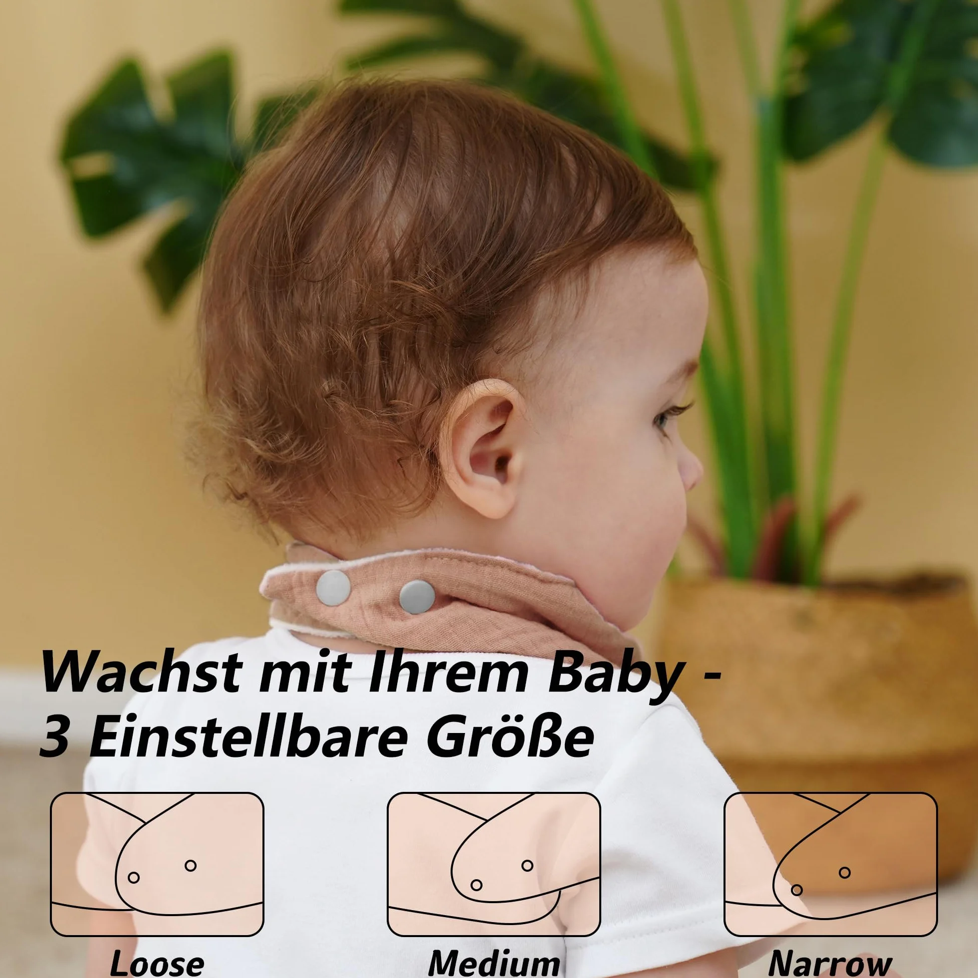 Bavaglini Neonato Mussola 6 Pezzi Sciarpa Bambino Regolabili