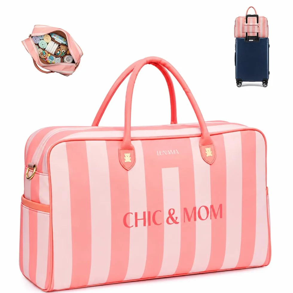 Borsa fasciatoio per neonati di grande capacità - Valigia premaman e Mommy Bag - Borsa da viaggio termica per passeggino con scomparti regolabili