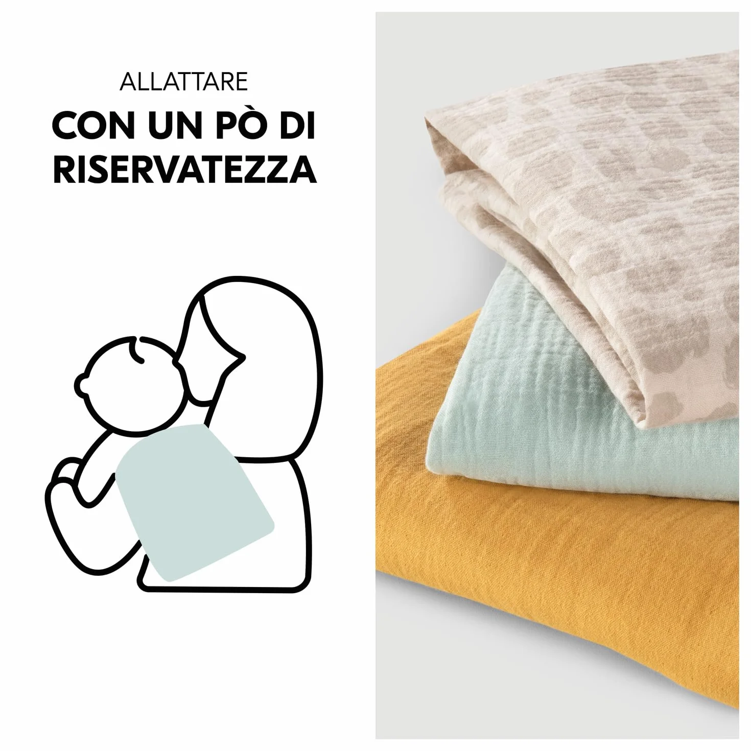 Hauck Cuddle N Clean Set 3 Pezzi Mussole Neonato 80 x 80 cm 100% Cotone Traspirante