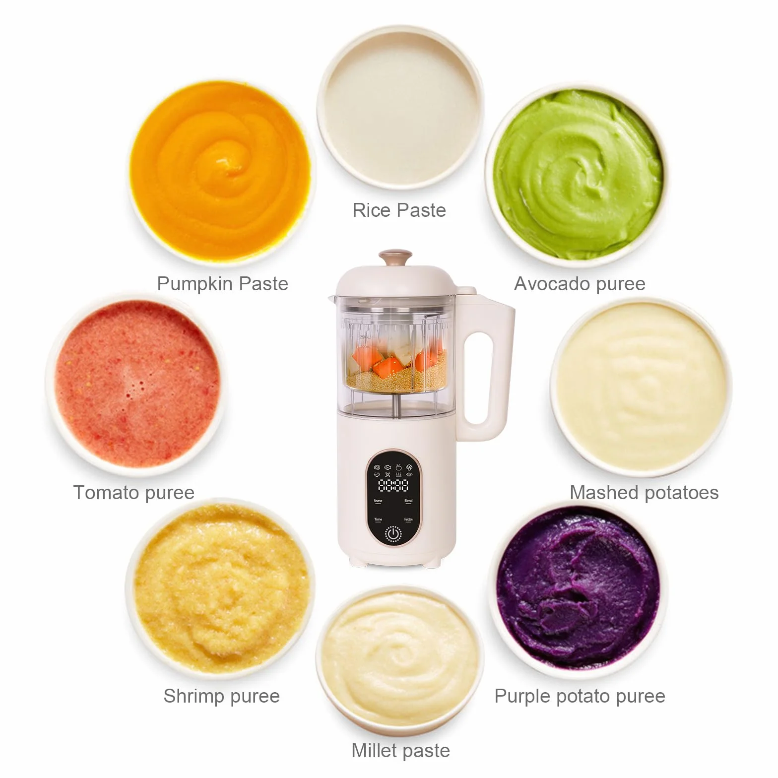 Cuocipappa Baby Food Maker Multifunzione Vapore Sterilizzato Riscalda Robot Cucina