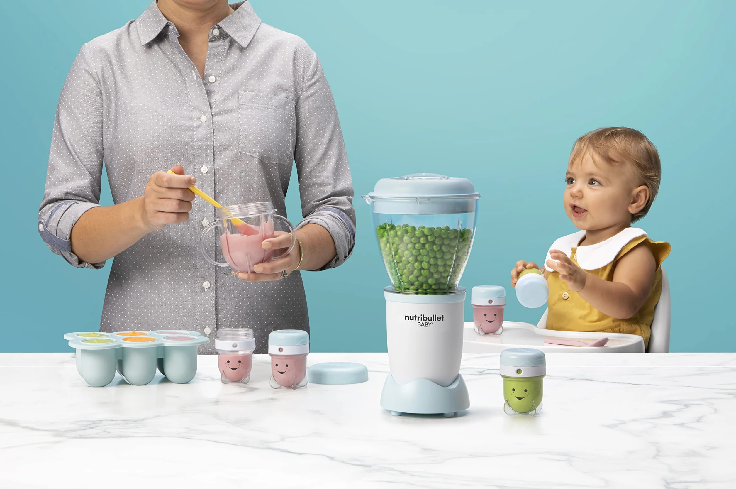 Nutribullet Baby Frullatore Elettrico 200W NBY100 Bicchieri Senza BPA