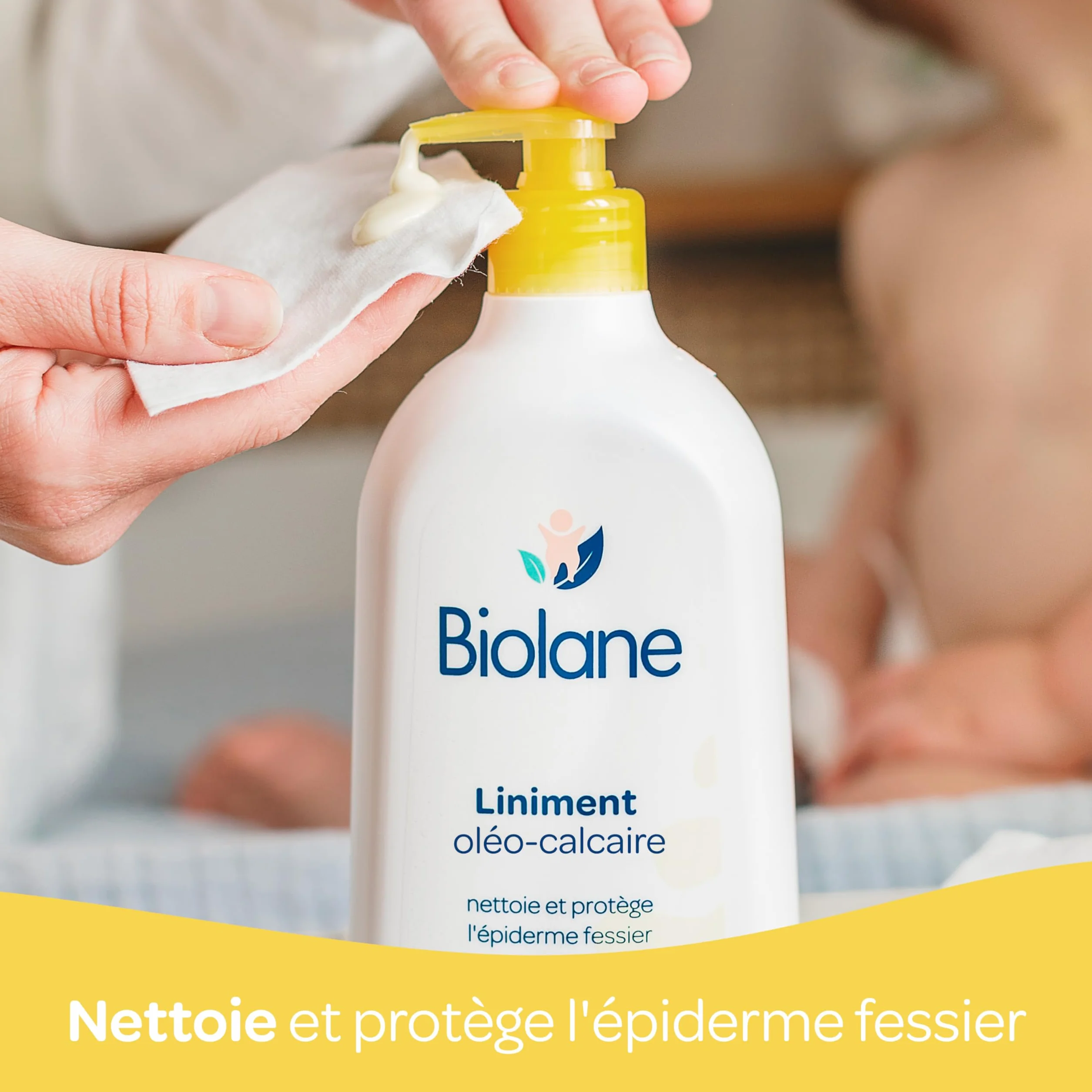 BIOLANE Liniment olio calcaire Bébé Nettoyant sans rinçage 99% Origine naturelle 700ml Fabrique en France