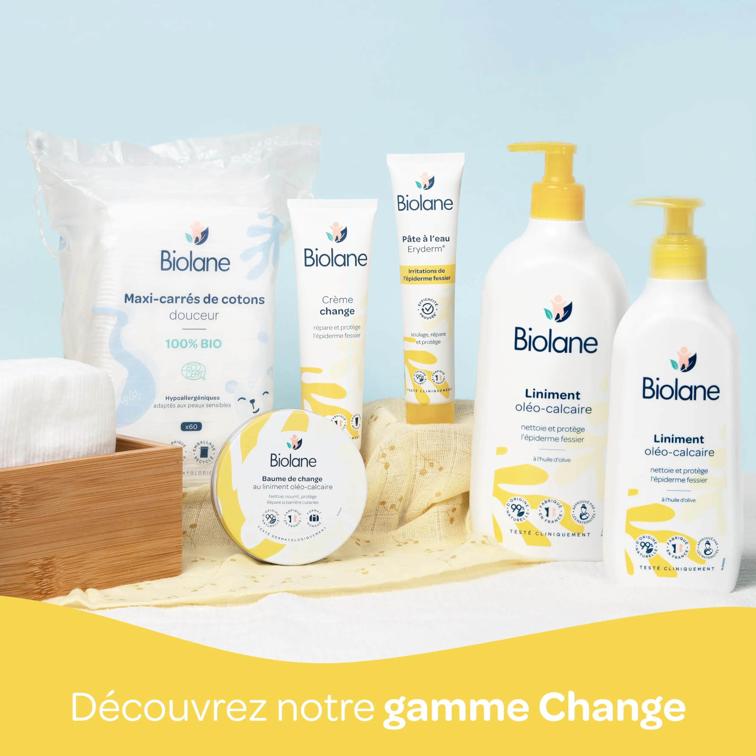 BIOLANE Liniment olio calcaire Bébé Nettoyant sans rinçage 99% Origine naturelle 700ml Fabrique en France