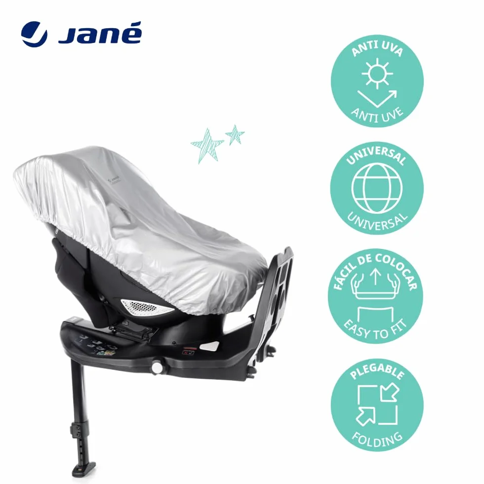 Jané Copertura Termica Seggiolino Auto Universale Anti-UV Impermeabile Pieghevole Grigio