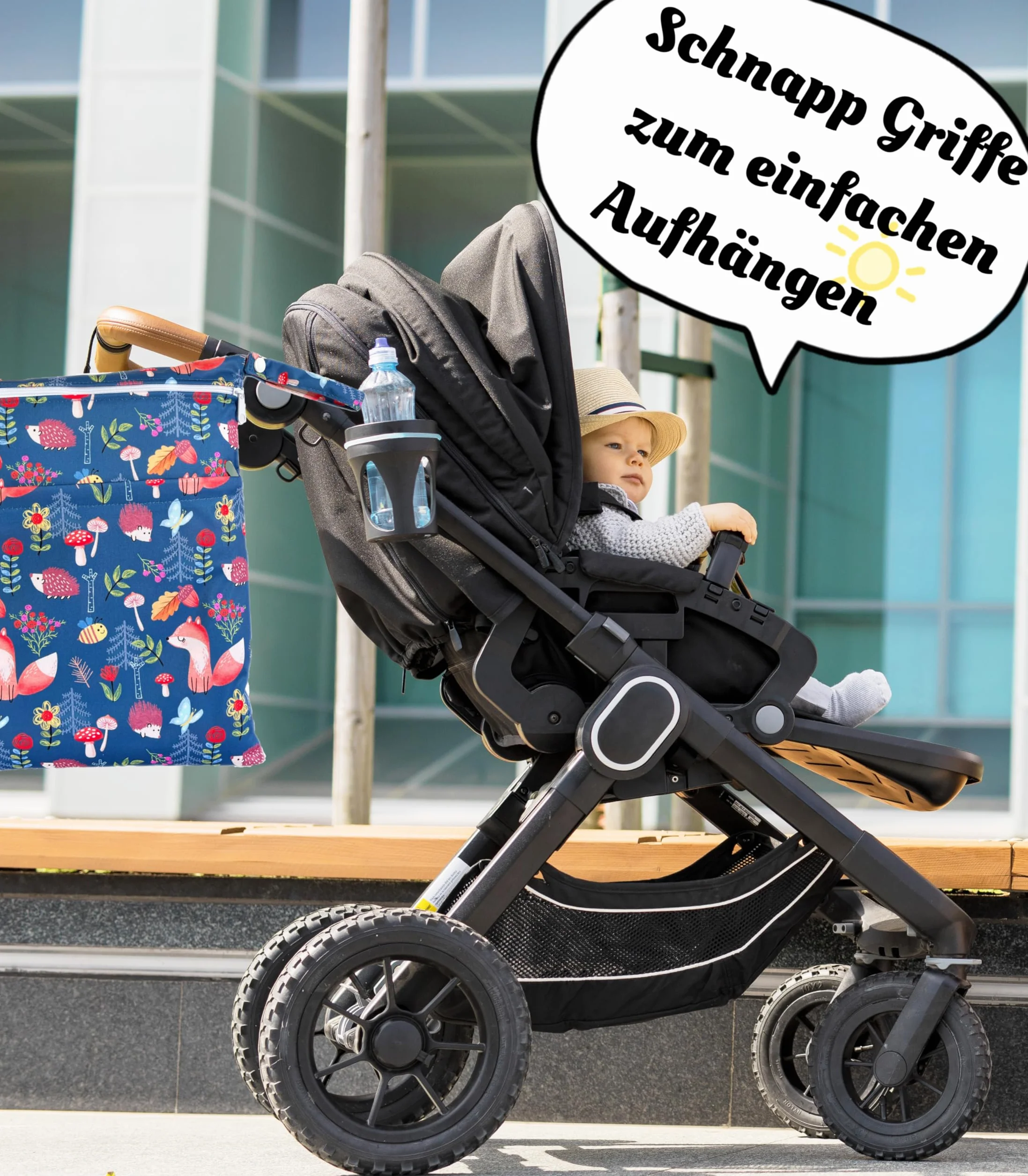 TRASUN Wetbag 2 Pezzi Borsa Pannolini Bagnato Asciutto Volpe Riccio Sacco a pelo