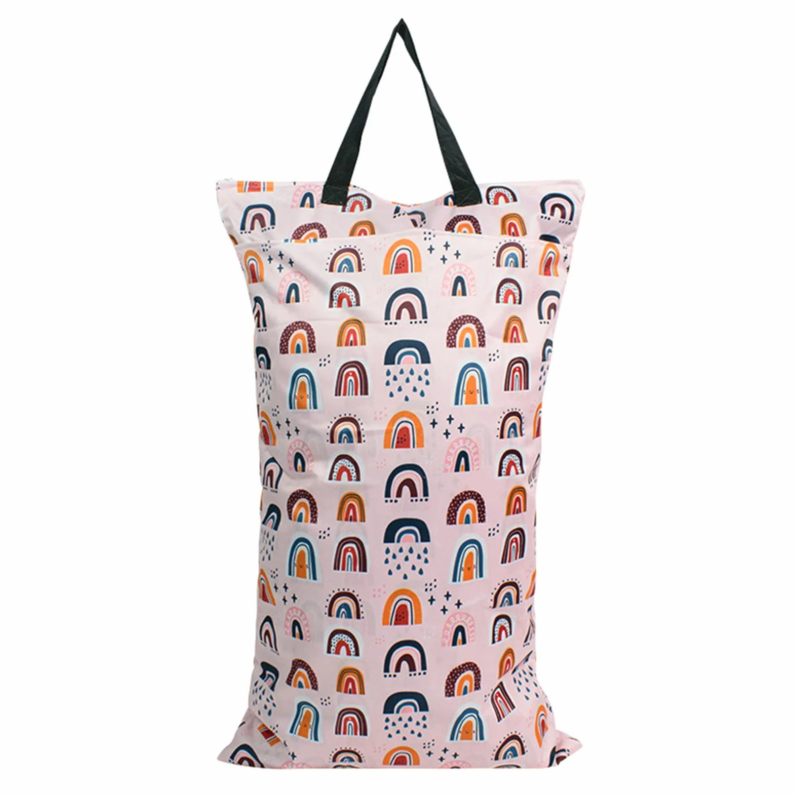 Wet Bag Pannolini Lavabili Impermeabile Doppia Tasca Appendere Grande Borsa (rose)