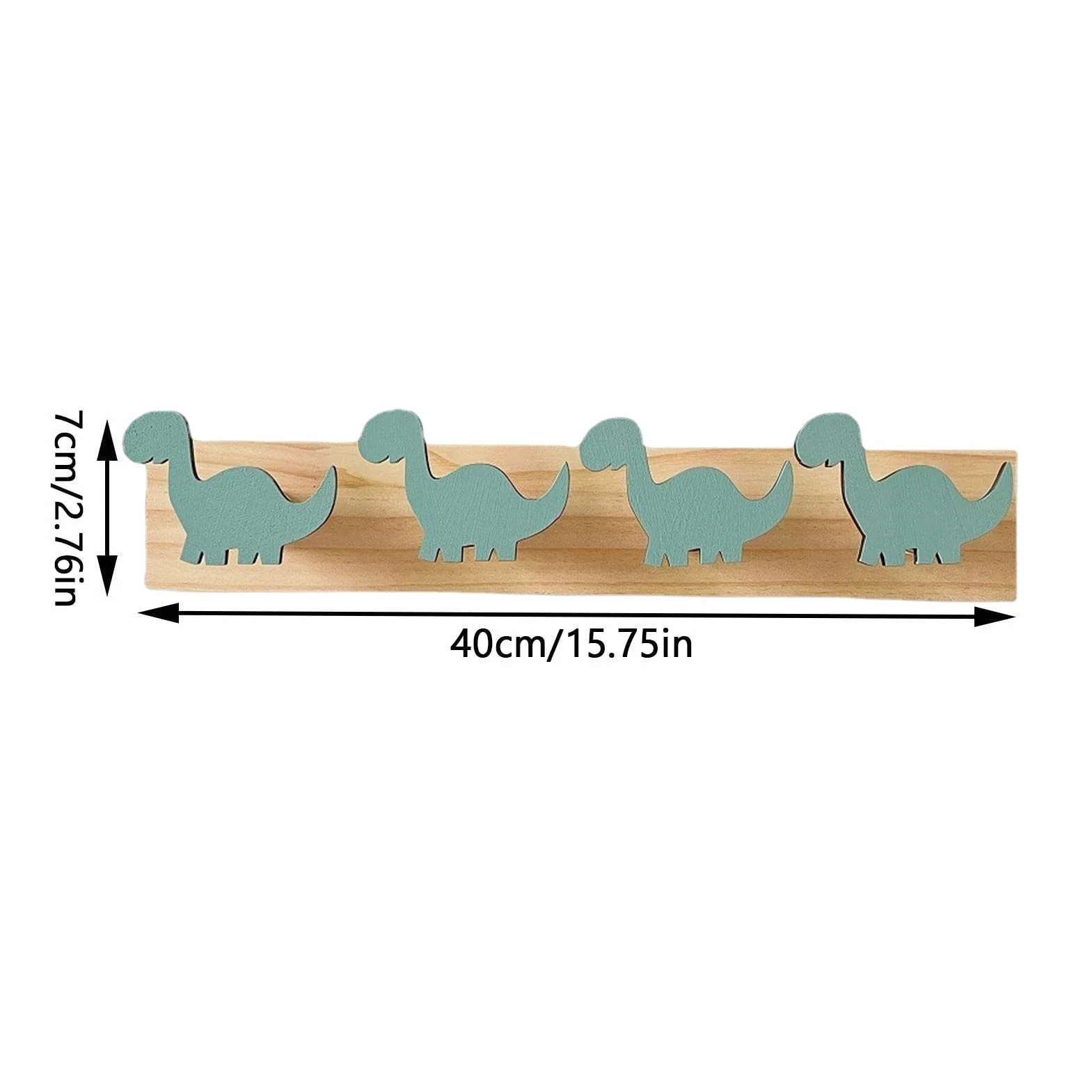 Attaccapanni da Muro Bambini in Legno con Dinosauro Appendiabiti per Cappelli Camera da Letto