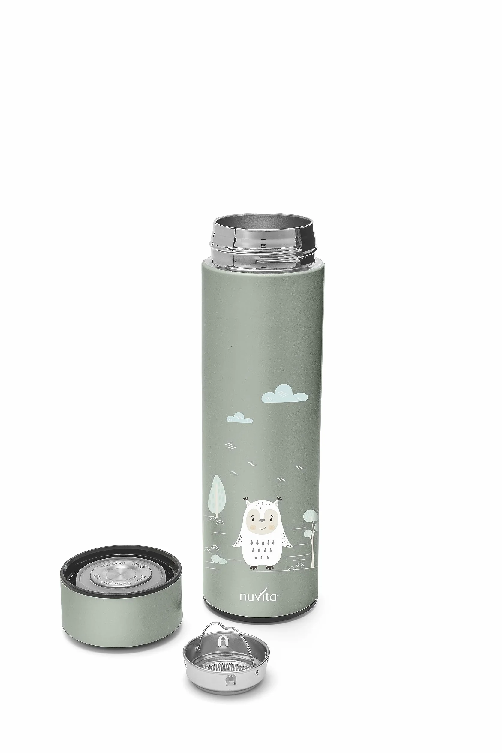 Nuvita Contenitore Termico per Alimenti Digitale Thermos Alimenti Caldi e Freddi Sage Green