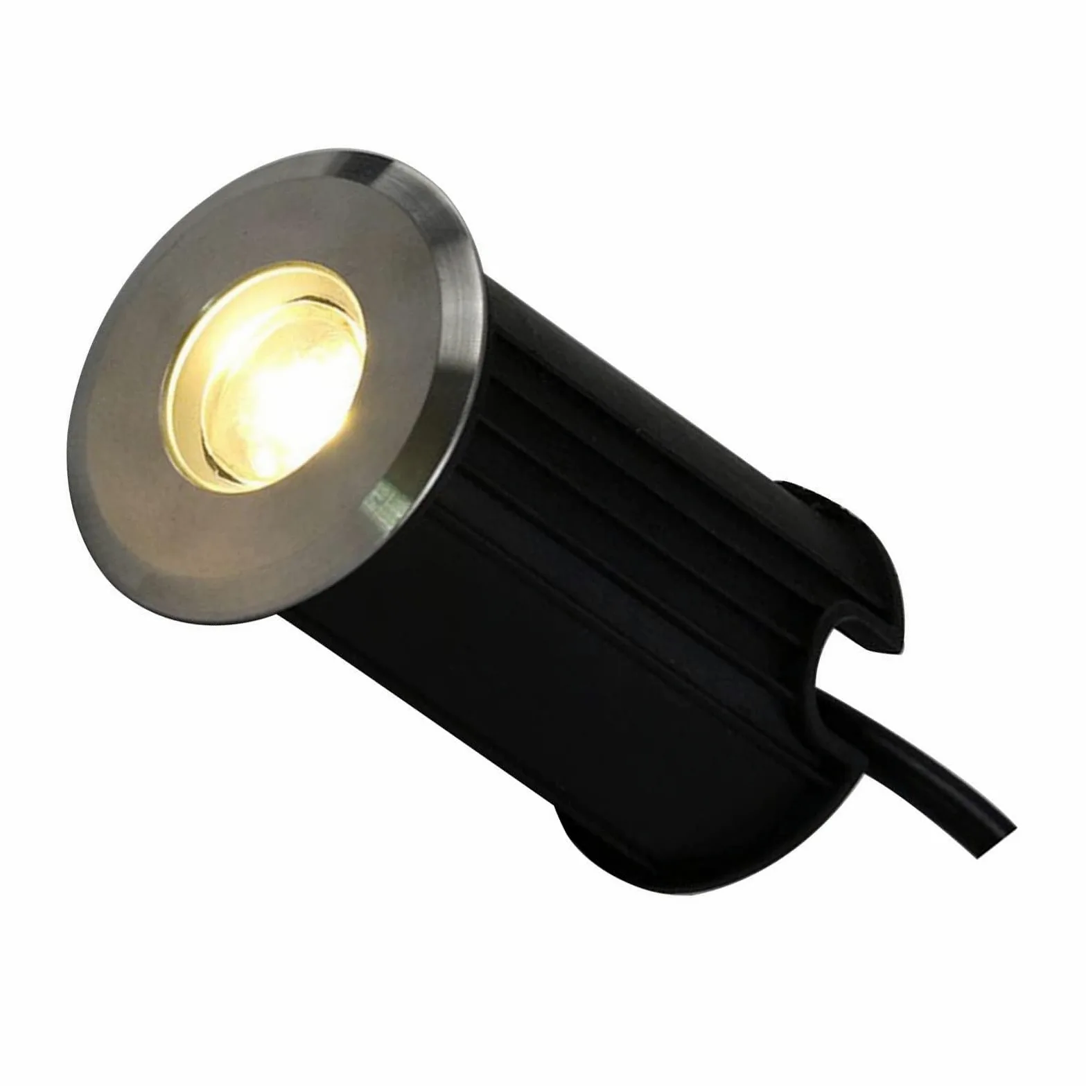 Luci A LED Subacquee per Laghetto per Esterni Giardino Festa Fontana Anello Luminoso Ip68 Piscina Dc 12V Acciaio Inossidabile Spot Rosso 75 Mm 3W; Giallo 62 Mm