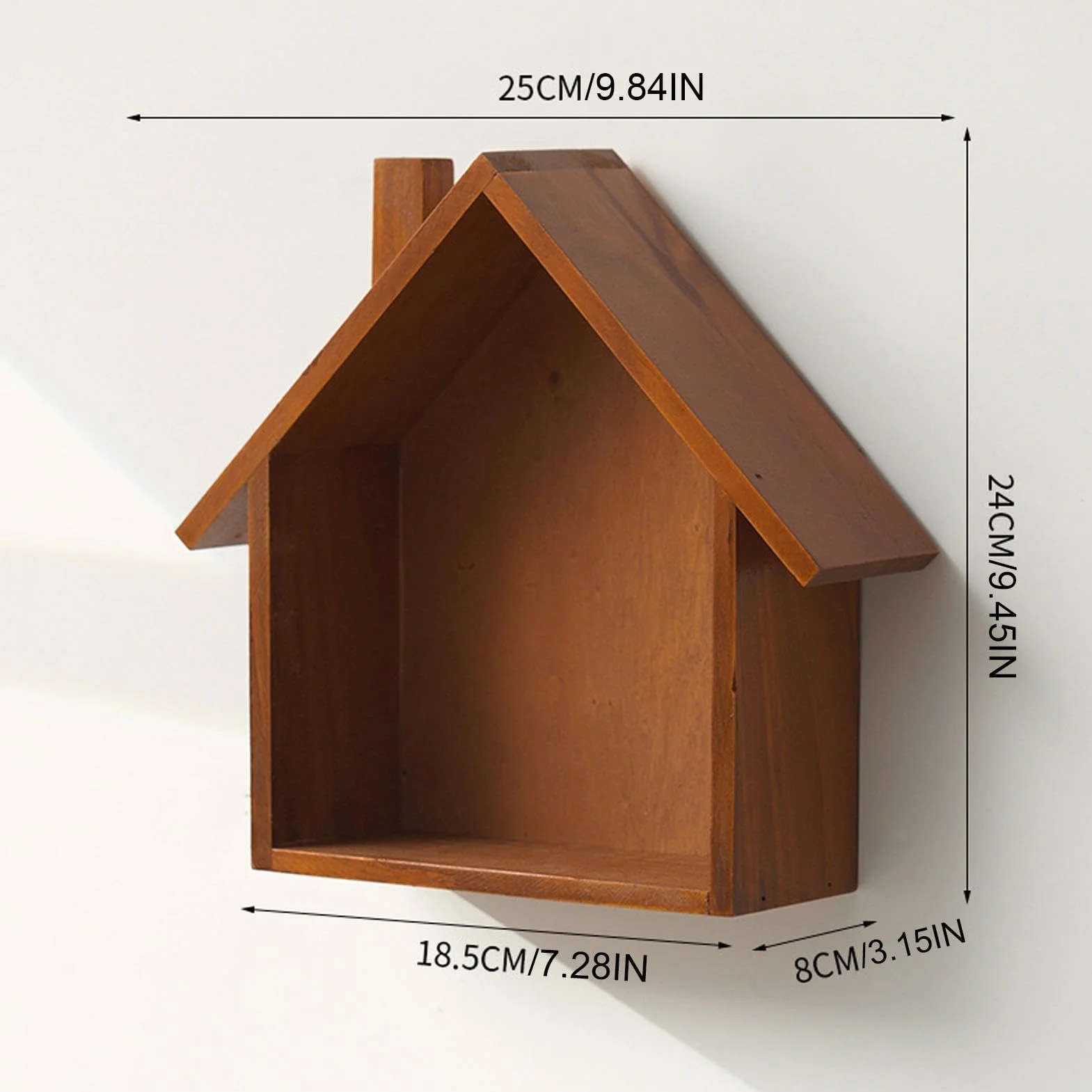 Scatola a Forma di Casa Scaffale di Curiosità per Cornice Decorativa