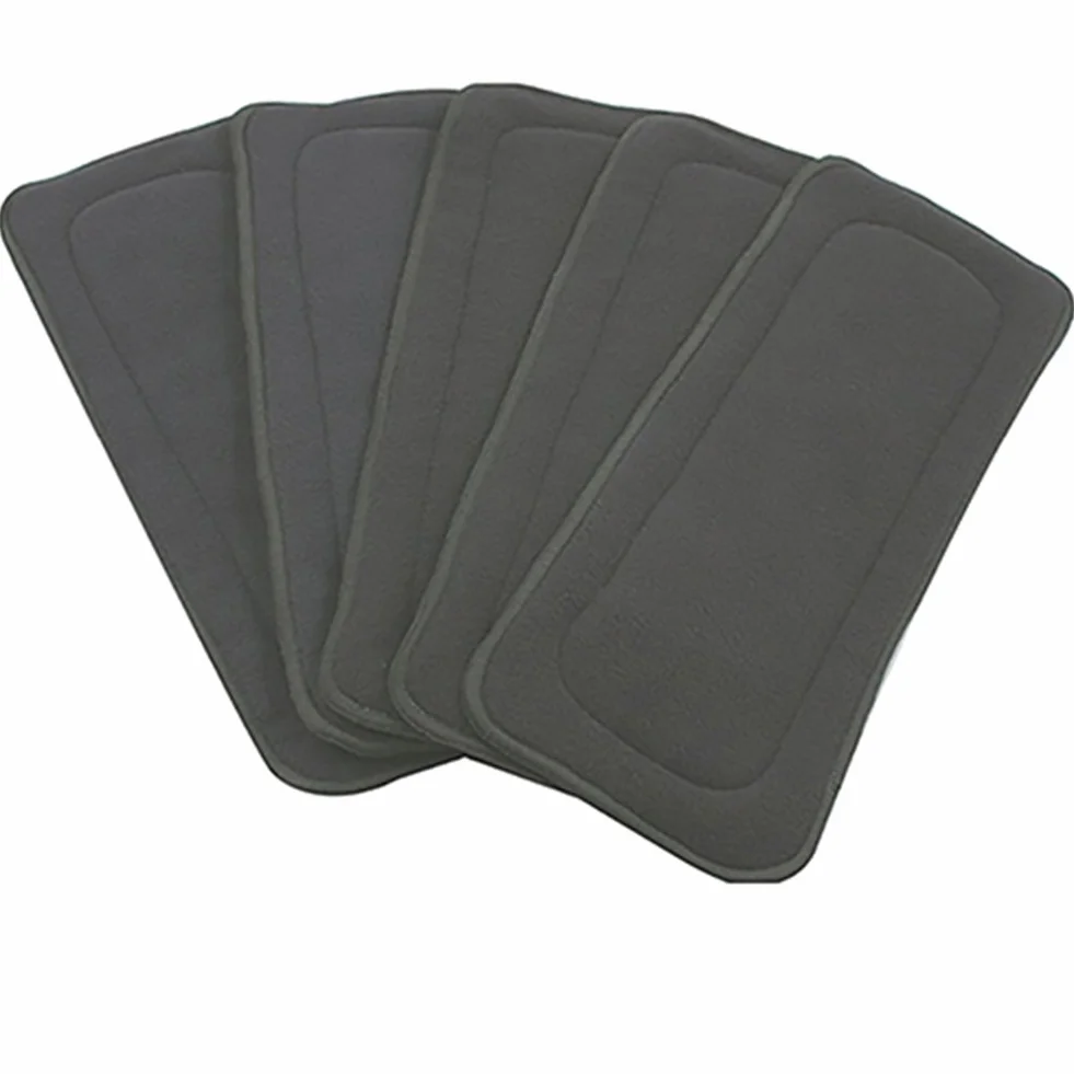 Bambù Fibra di Carbone 5 Strati Pannolino Riutilizzabile Inserti Liners