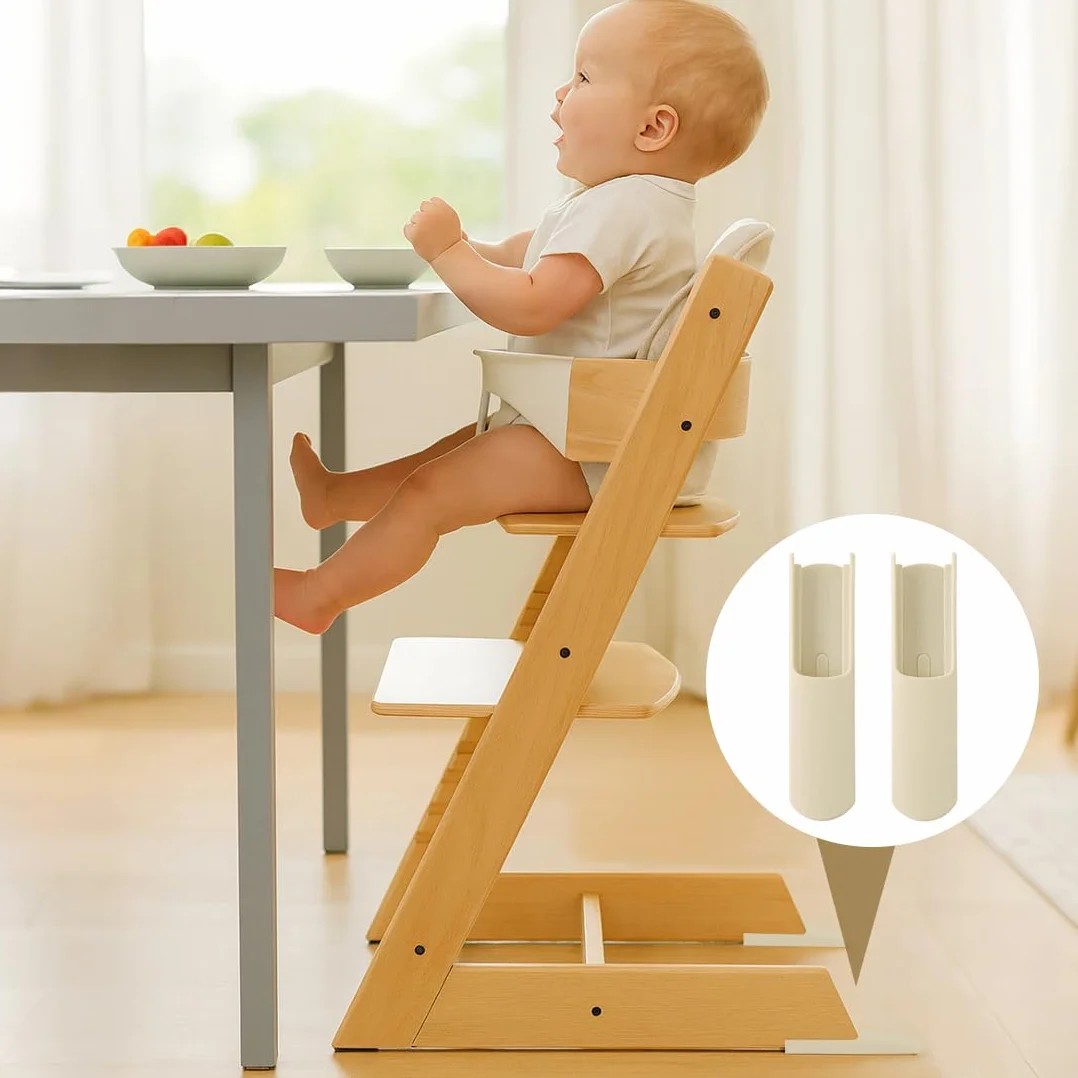 Protezione Antiribaltamento per Seggiolone Stokke Tripp Trapp, Set di Pattini Estesi, Prolungamento Base