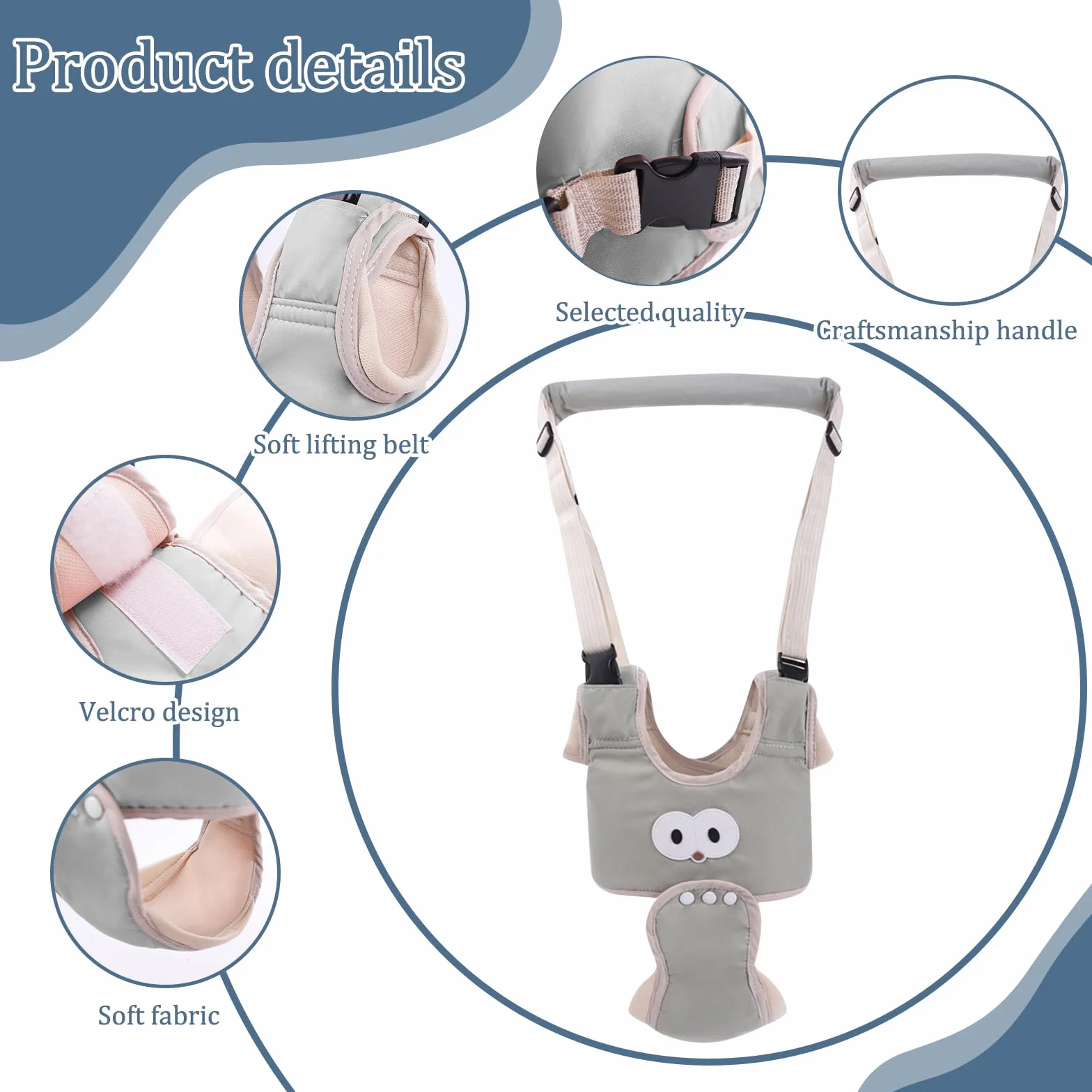 Redini Primi Passi Camminare Assistente per Bambino Bretelle Sicurezza Portatile 6-36 mesi