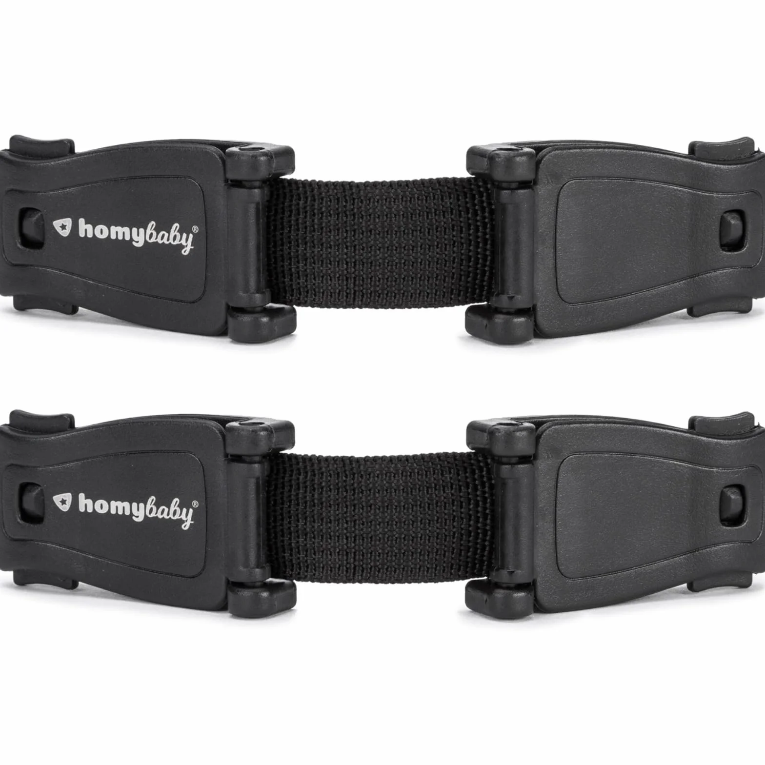 HOMYBABY® Dispositivo per Imbracatura Bambini – Fibbia Antifuga – Compatibile con Seggiolini, Passeggini e Seggioloni (X2)