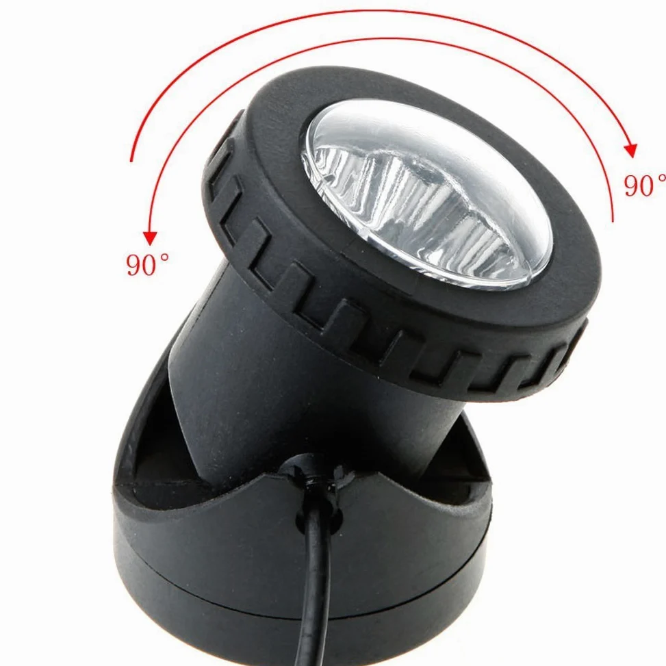 Luce solare da giardino, Impermeabile Faretti solari lampade sommergibili Luci subacquee Giardino Paesaggio Luci Spotlight per Acquario,giardino, stagno,fontana(Digitare 3-bianco)
