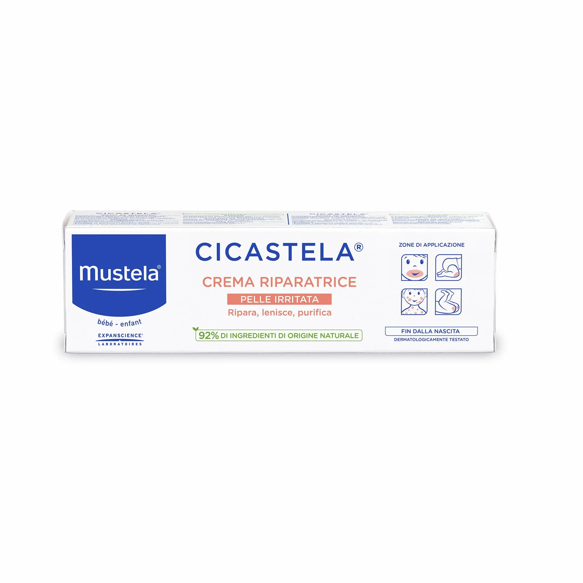 Mustela Cicastela Crema Riparatrice 40ml Viso Corpo Neonati Pelle Arrossata Graffi Varicella