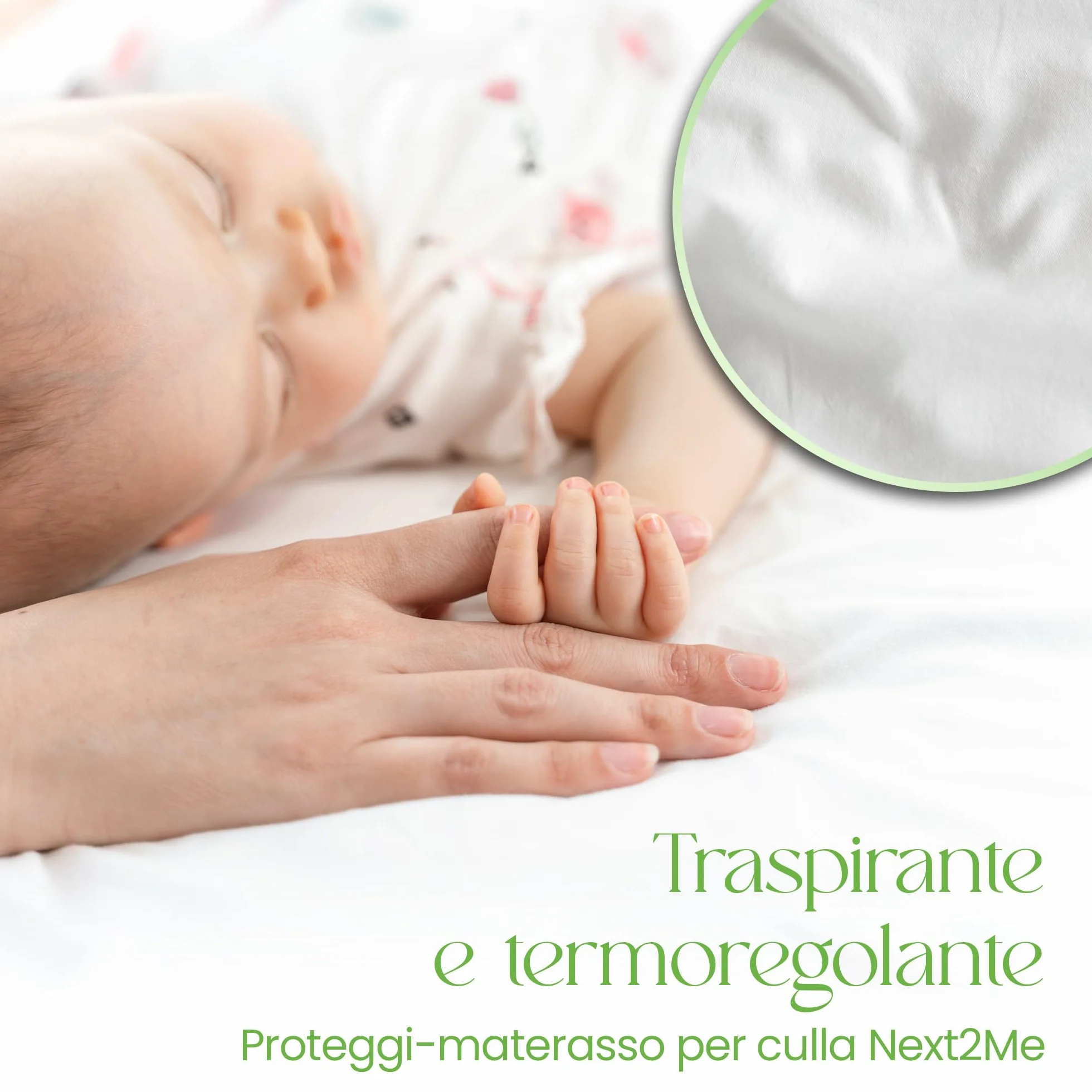 Coprimaterasso Next To Me 51x85 Cm Bambù Super Morbido Anallergico Antibatterico Impermeabile