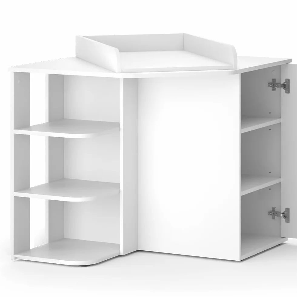 Vicco Fasciatoio Kristian Bianco 85 x 77.3 cm porta e vani aperti convertibile in cassettiera