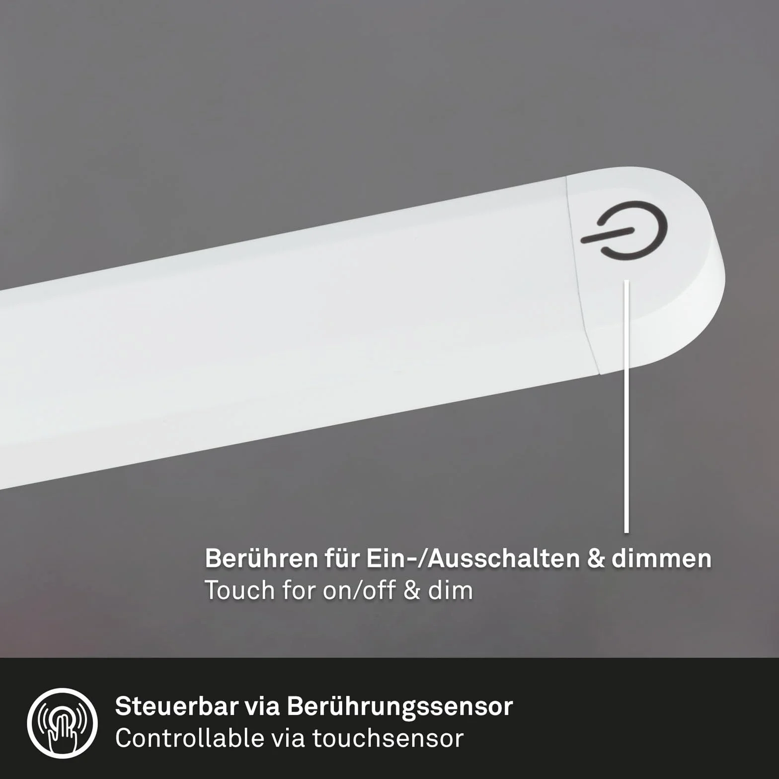 Briloner Lampada da Terra LED Dimmerabile Come Decorazione in Soggiorno e Lampada da Lettura, Lampada LED Orientabile, Lampada da Soggiorno, Touch, Illuminazione Indiretta, Bianco (1472016)