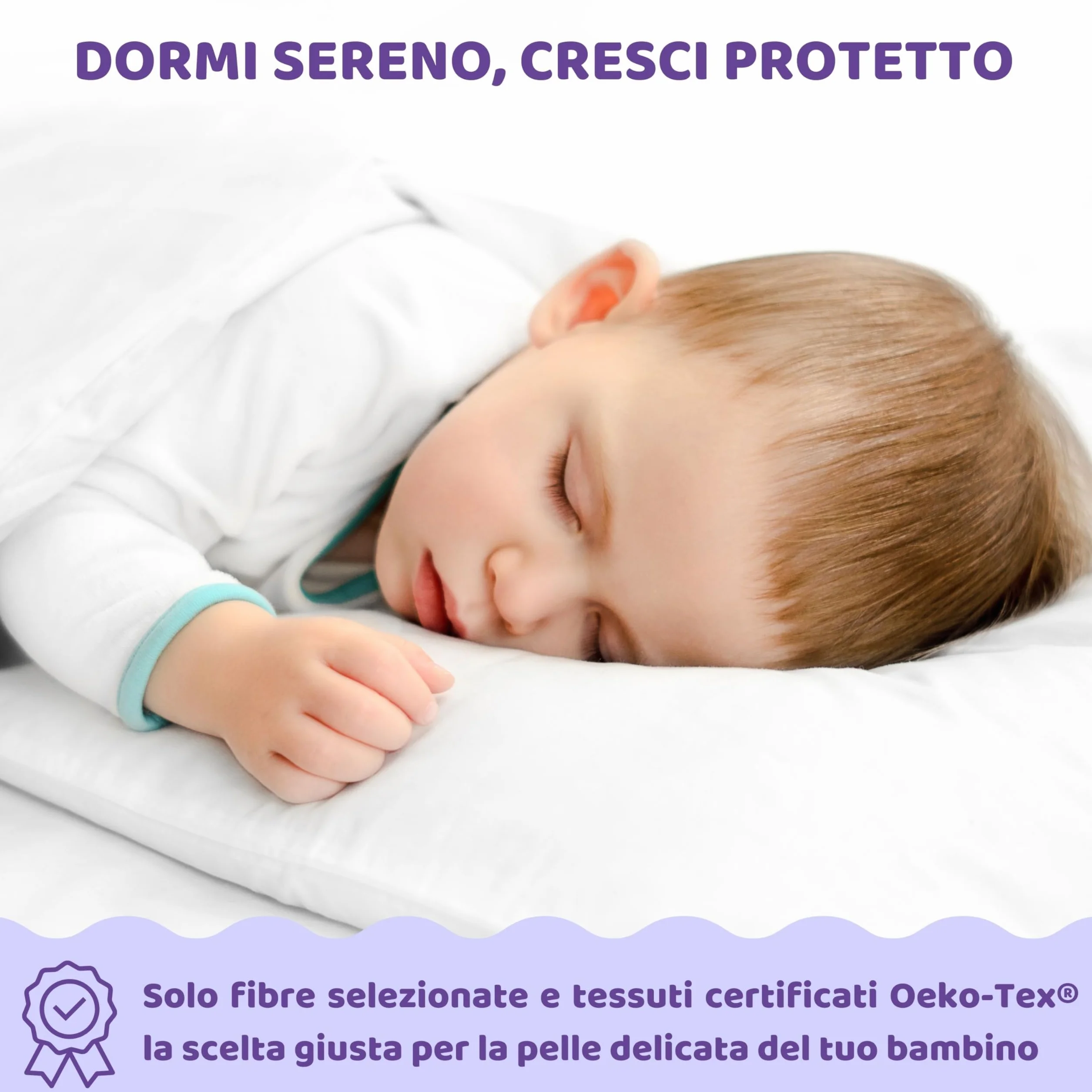 Baby Idea Babysanity Cuscino Letto Antisoffoco Traspirante Per Lettino Neonato Oeko-Tex