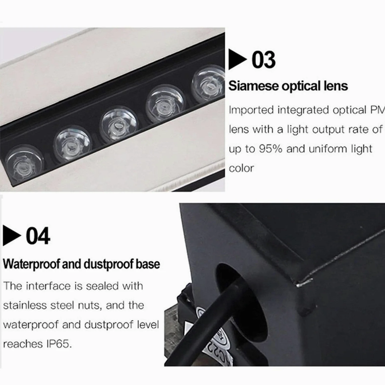 Faretto Luce Da Pavimento - Faretti LED Esterno, Luci Interrate Rettangolari 85-265V, Segnapasso Da Incasso Impermeabile IP65, Luci Paesaggistiche Per Esterni A 6 Colori ( Color : White , Size : 18W )