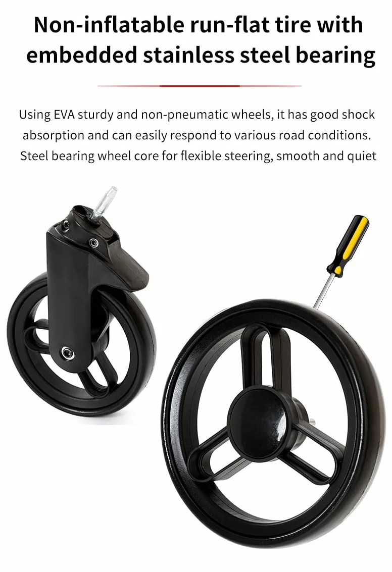 Passeggino 3 in 1 con culla telaio magnesio rinforzato imbracatura 5 punti carrozzina reversibile grigio