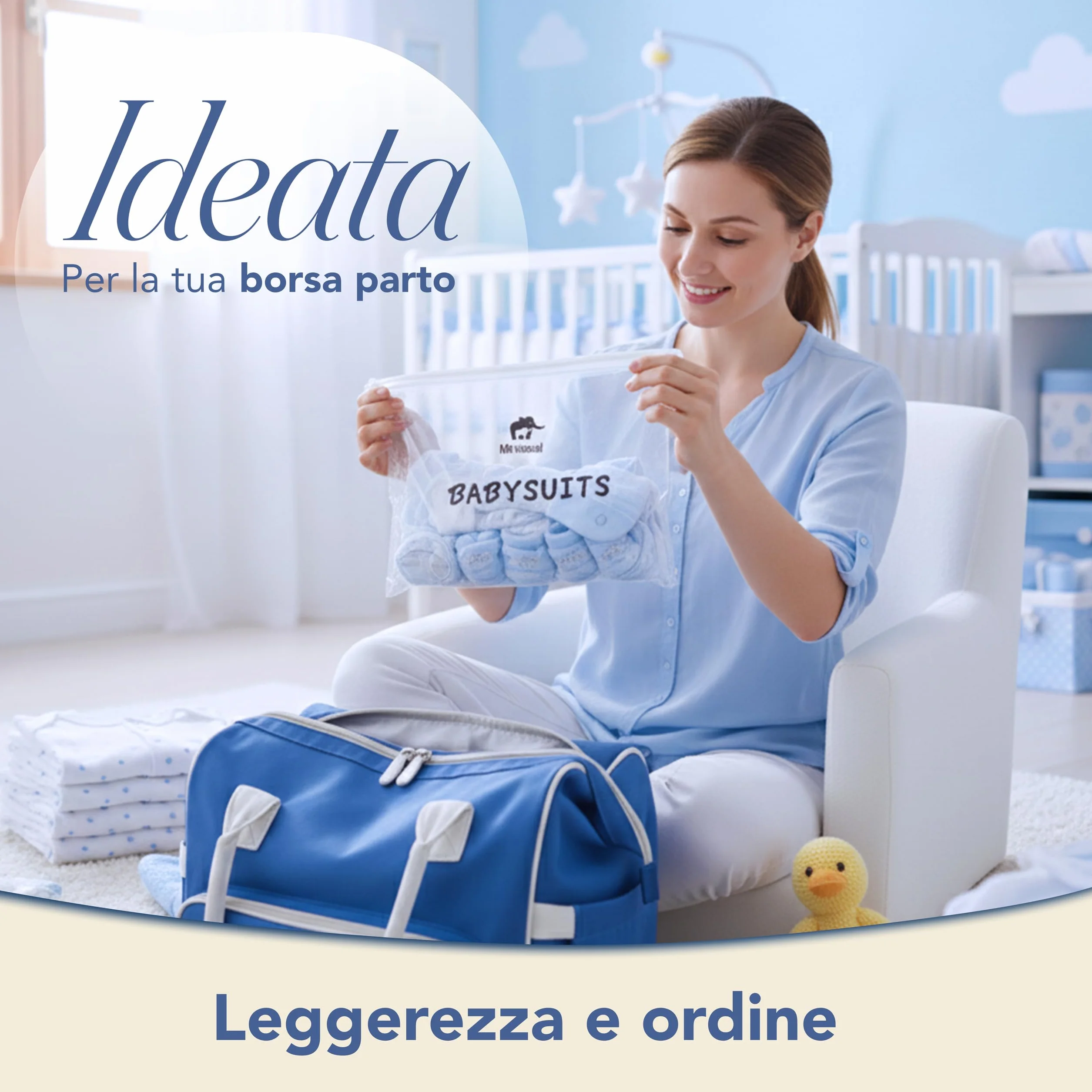Bustine Corredino Neonato Ospedale Set 15 Pezzi Impermeabile Chiusura Zip